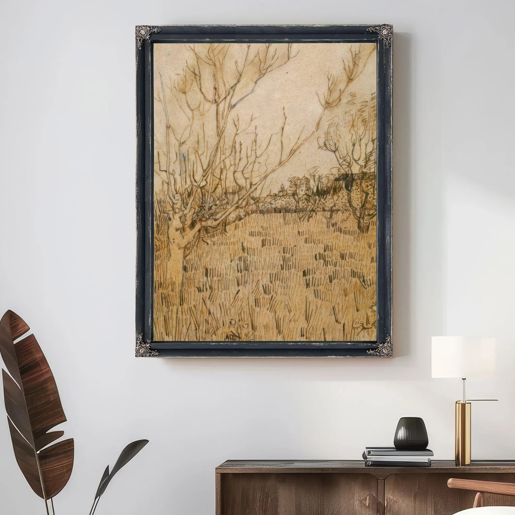 Orchard With Arles In The Background By Vincent Van Gogh Fine Art Print