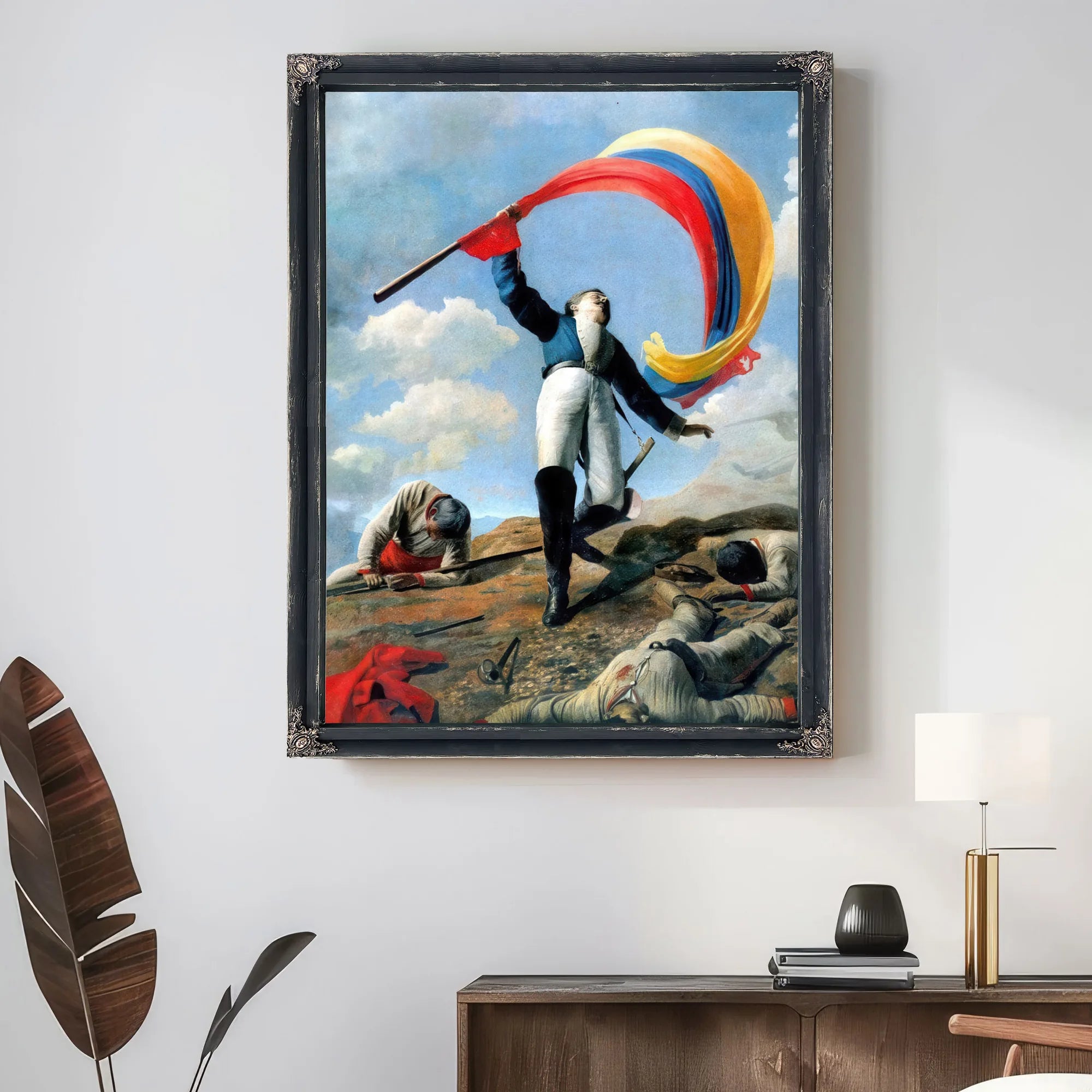 The Death Of Girardot In Barbula 1883 By Cristobal Rojas Poleo Fine Art Print