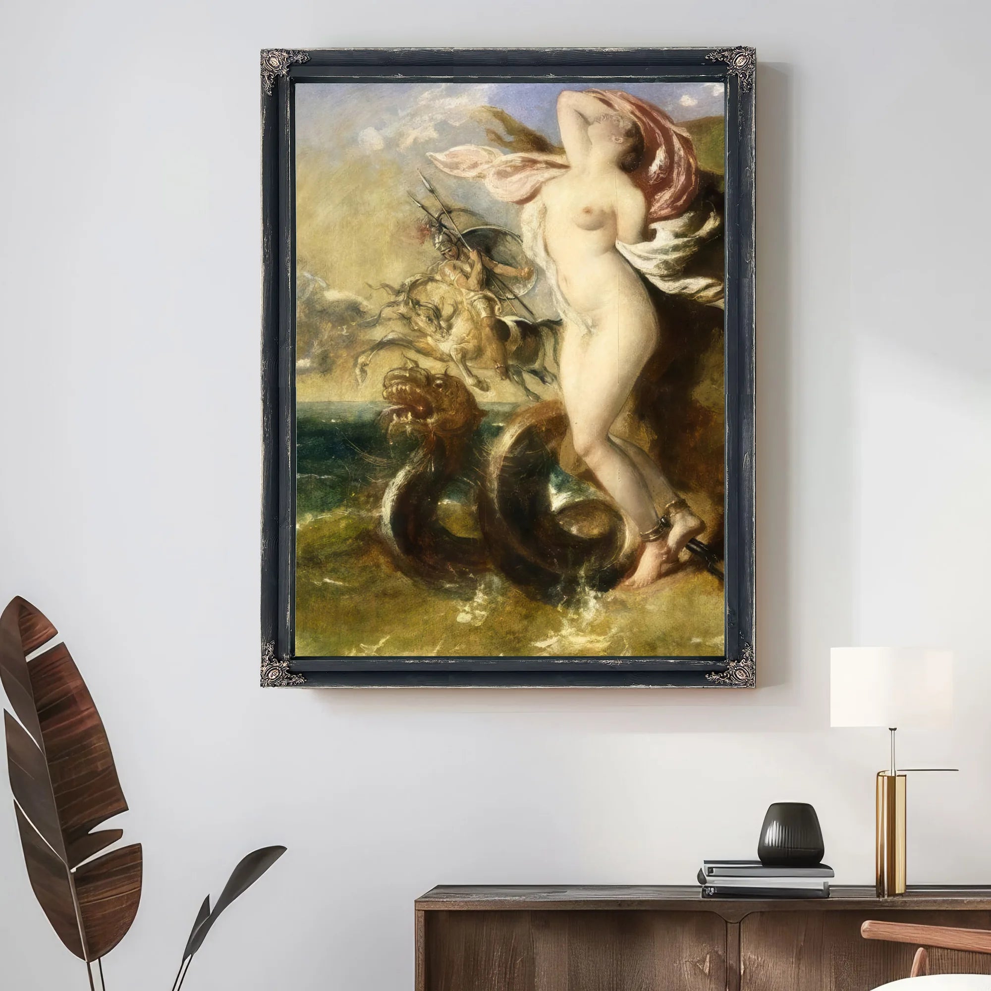 Andromeda, Perseus Coming To Her Rescue By William Etty Fine Art Print