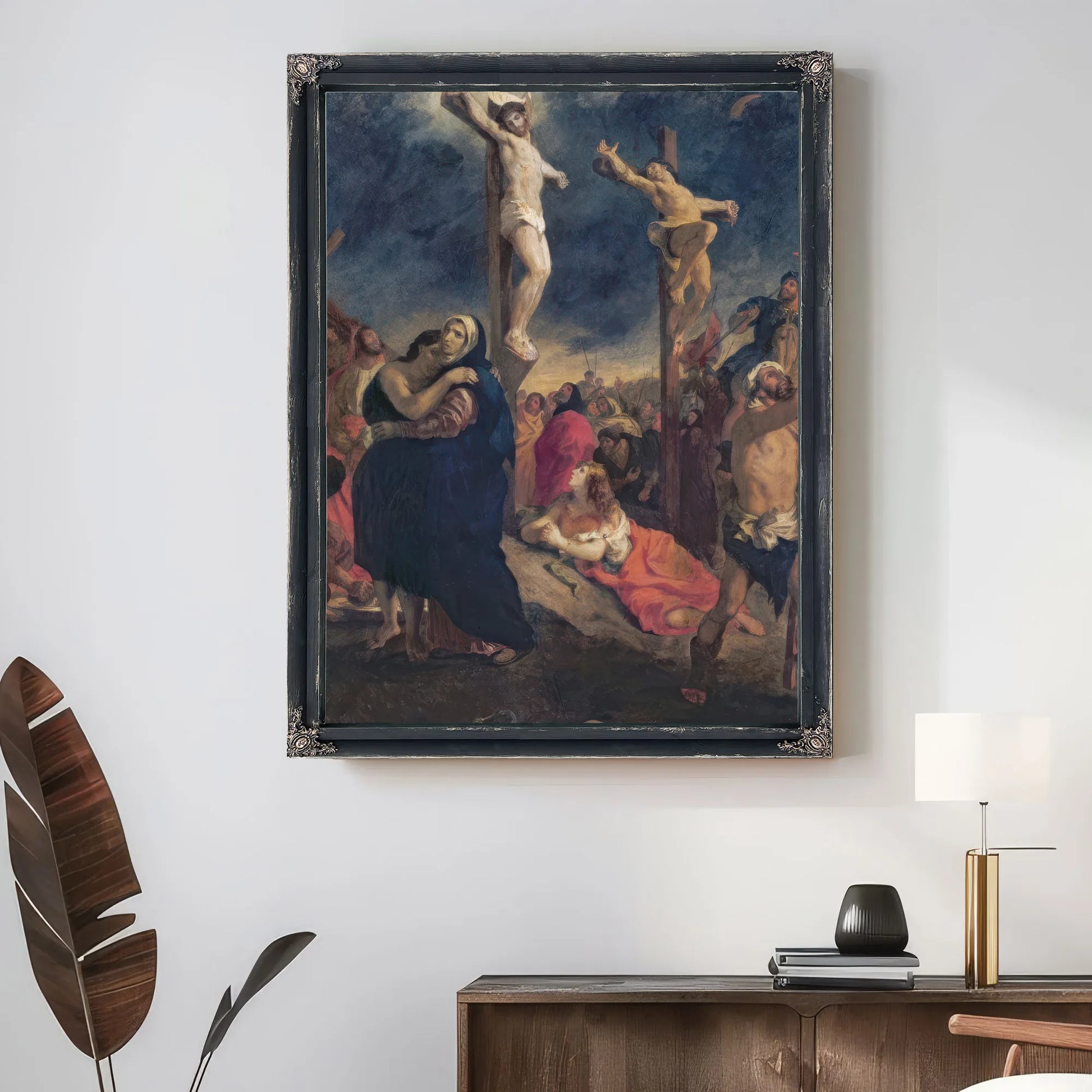 Christ On The Cross By Ferdinand Victor Eugene Delacroix Fine Art Print