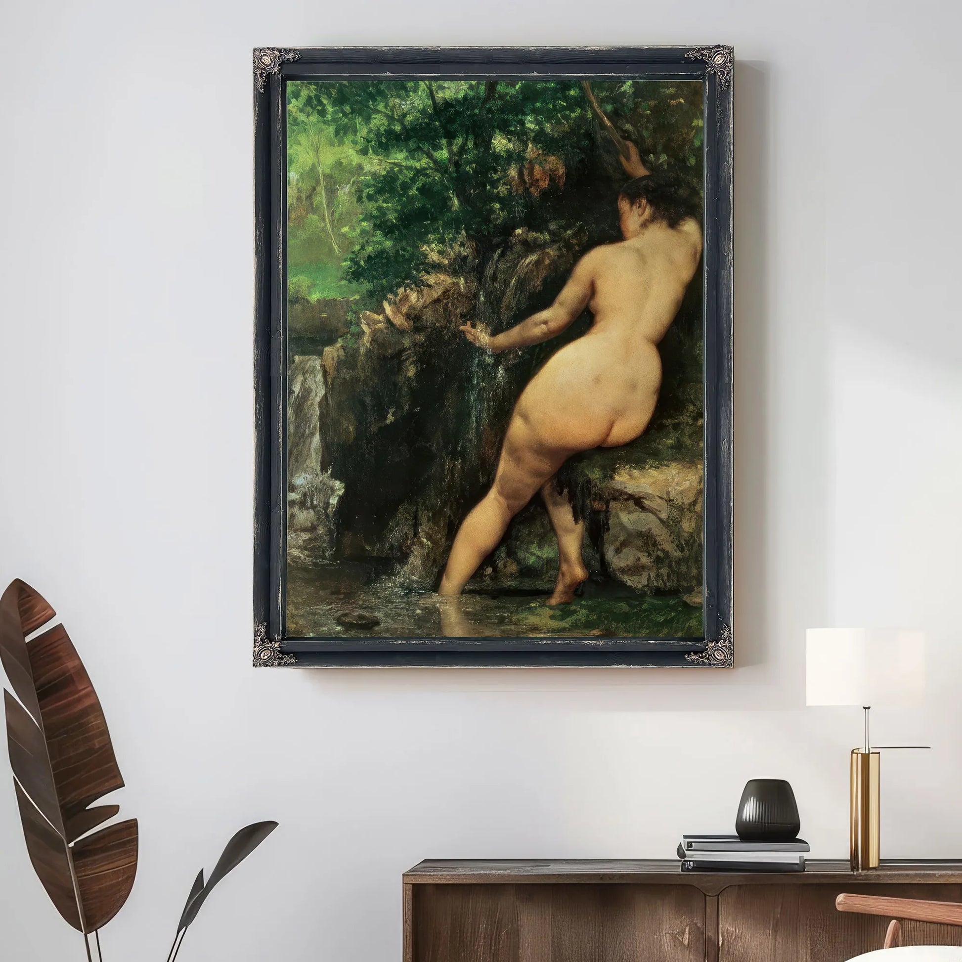 The Source Or Bather At The Source By Jean Desire Gustave Courbet Fine Art Print