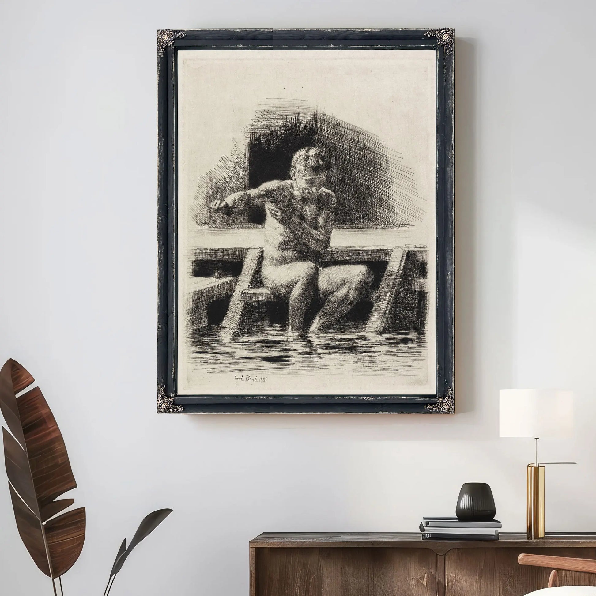 Den Store Badende Mand by Carl Bloch