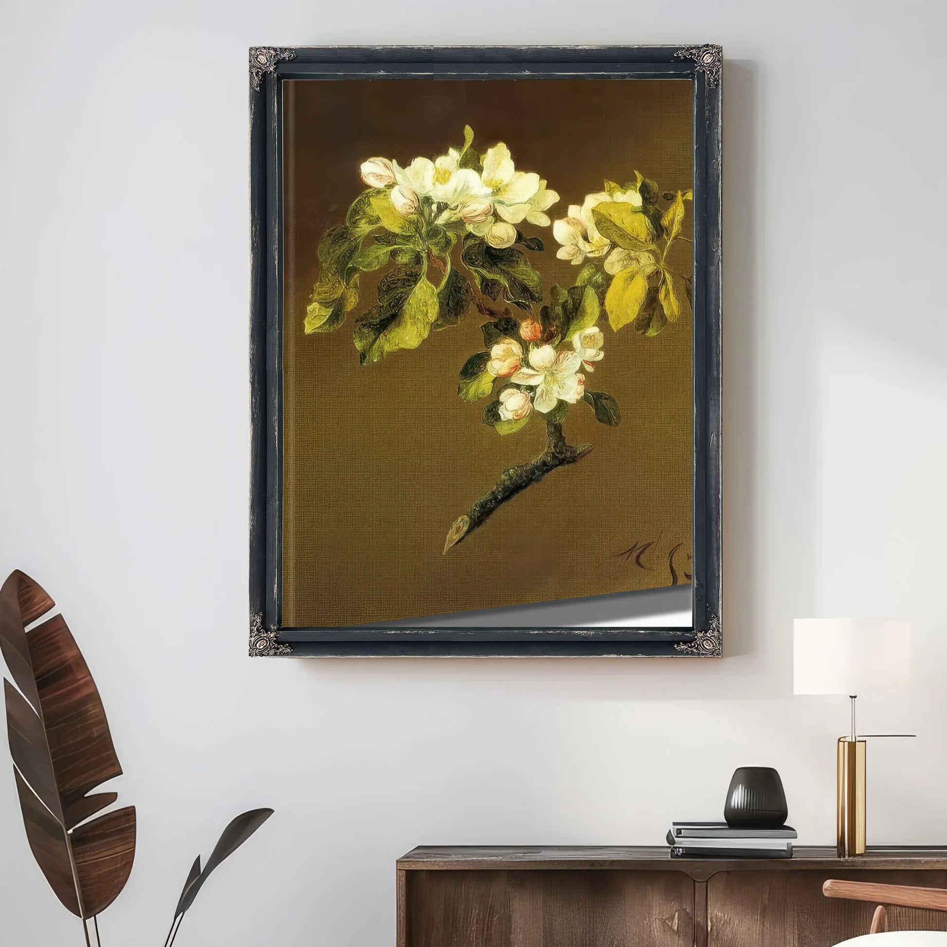 A Spray Of Apple Blossoms By Martin Johnson Heade Fine Art Print