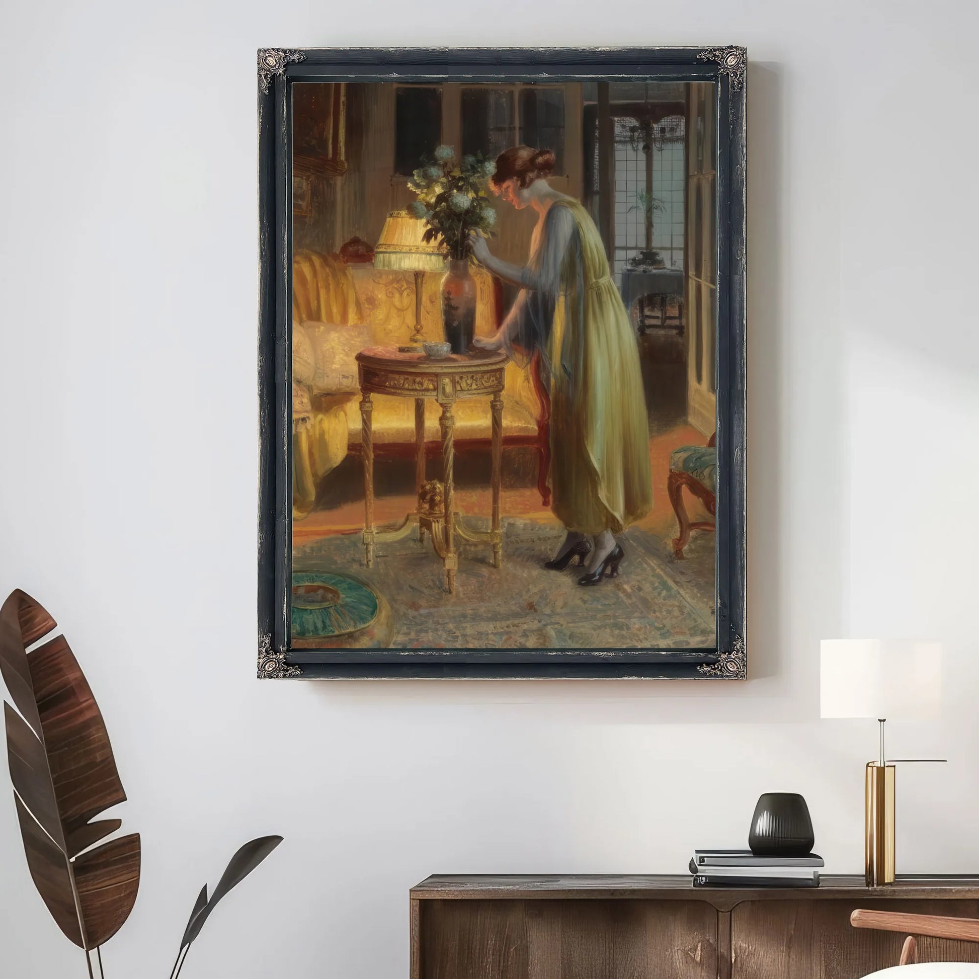 Arrangeant Les Fleurs By Enjolras Delphin Fine Art Print