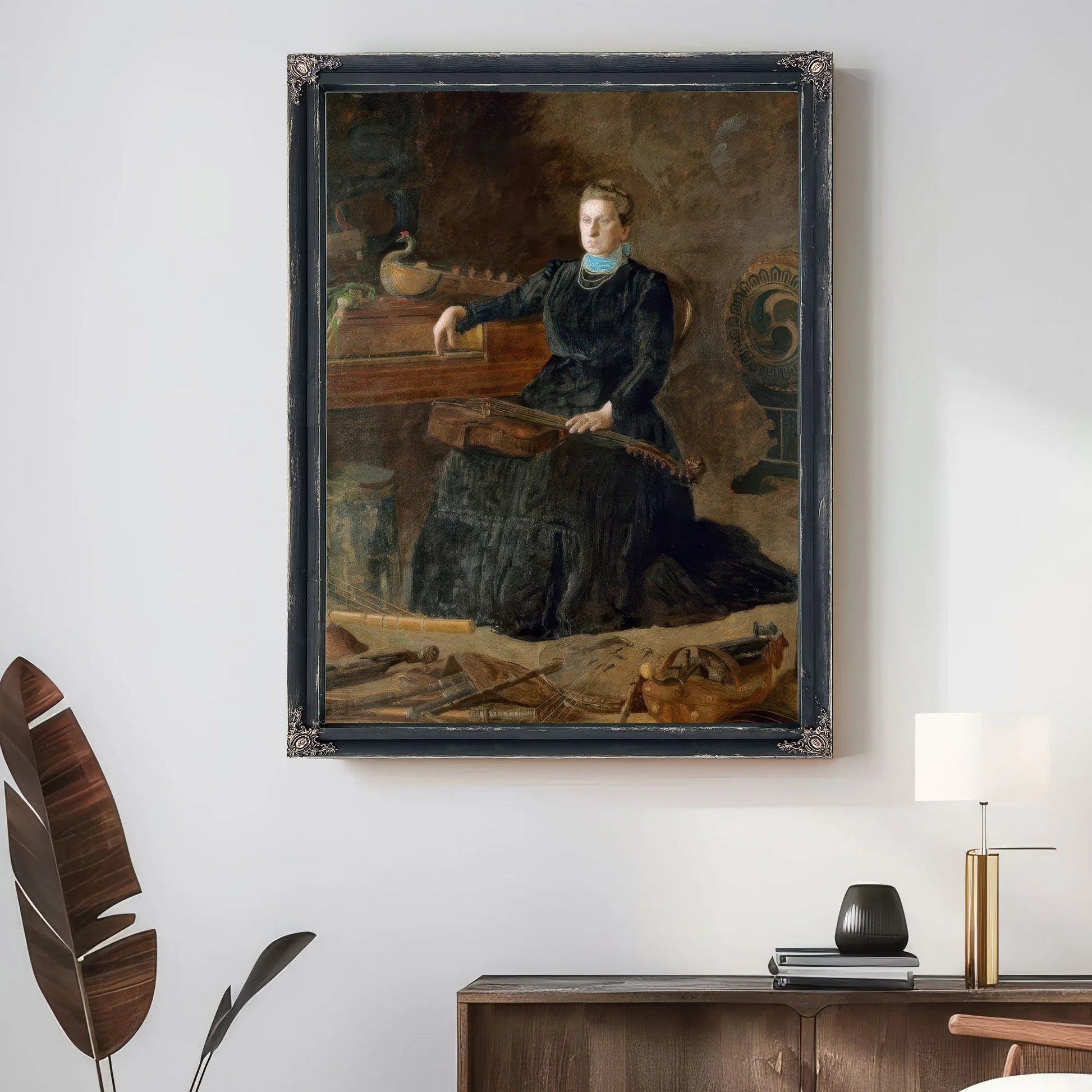 Antiquated Music (Portrait Of Sarah Sagehorn Frishmuth) By Thomas Eakins Fine Art Print