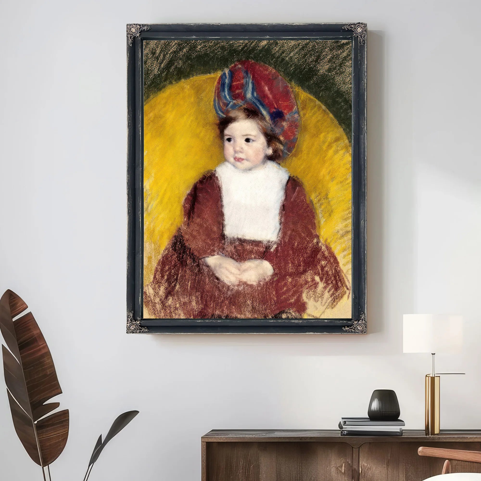 Margot In A Dark Red Costume By Mary Cassatt Fine Art Print