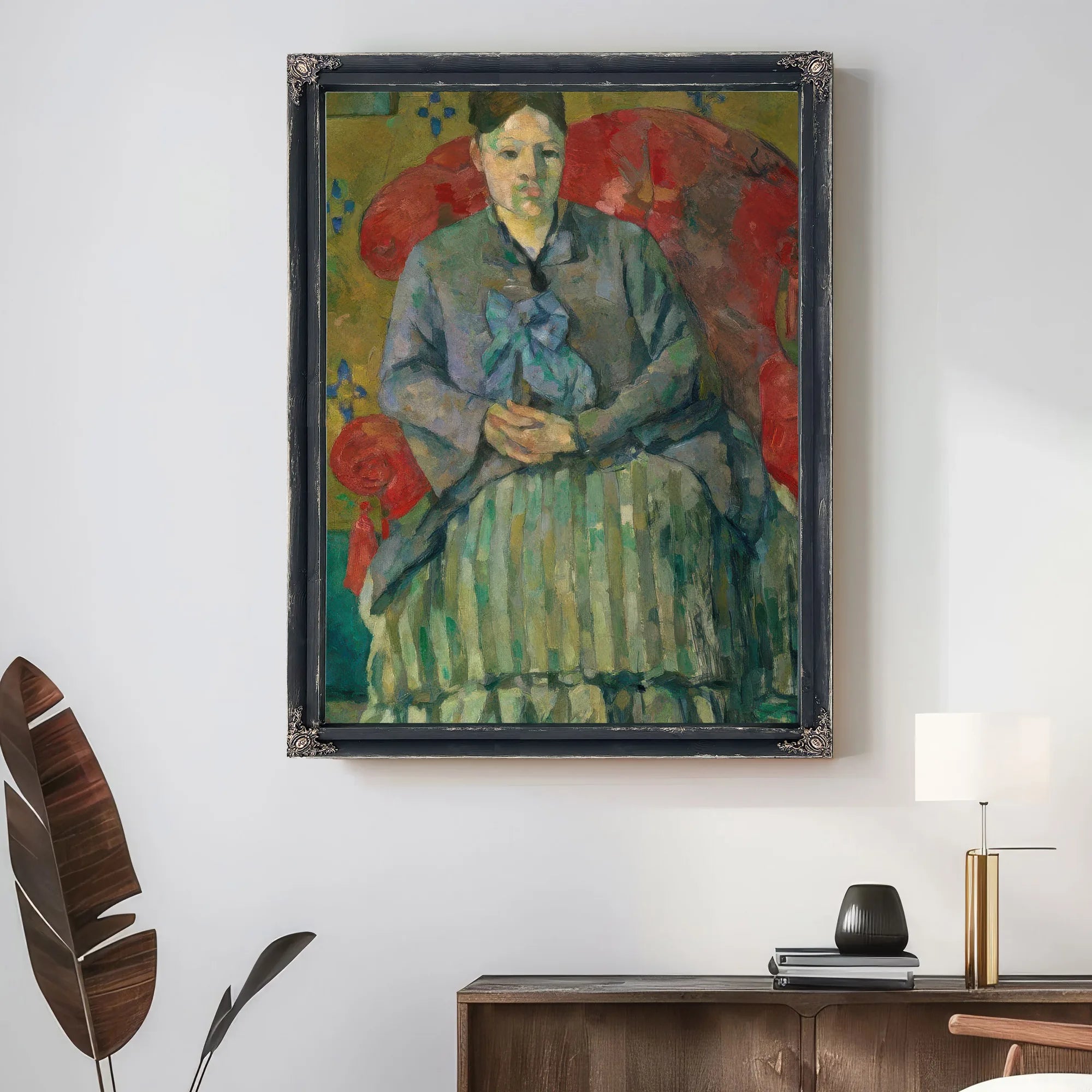 Madame Cezanne In A Red Armchair By Paul Cezanne Fine Art Print