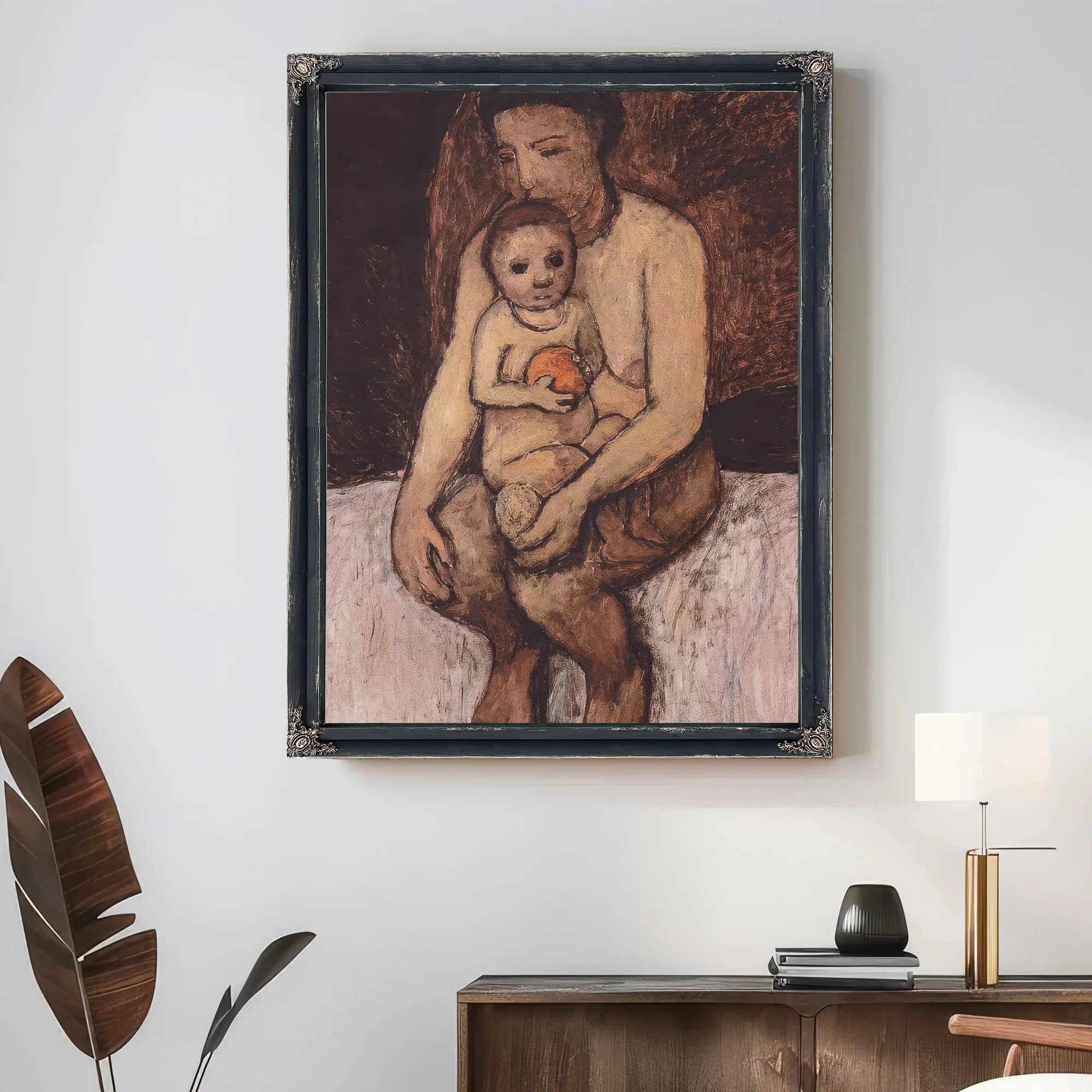 Seated Mother With Child On Her Lap By Paula Modersohn Becker Fine Art Print