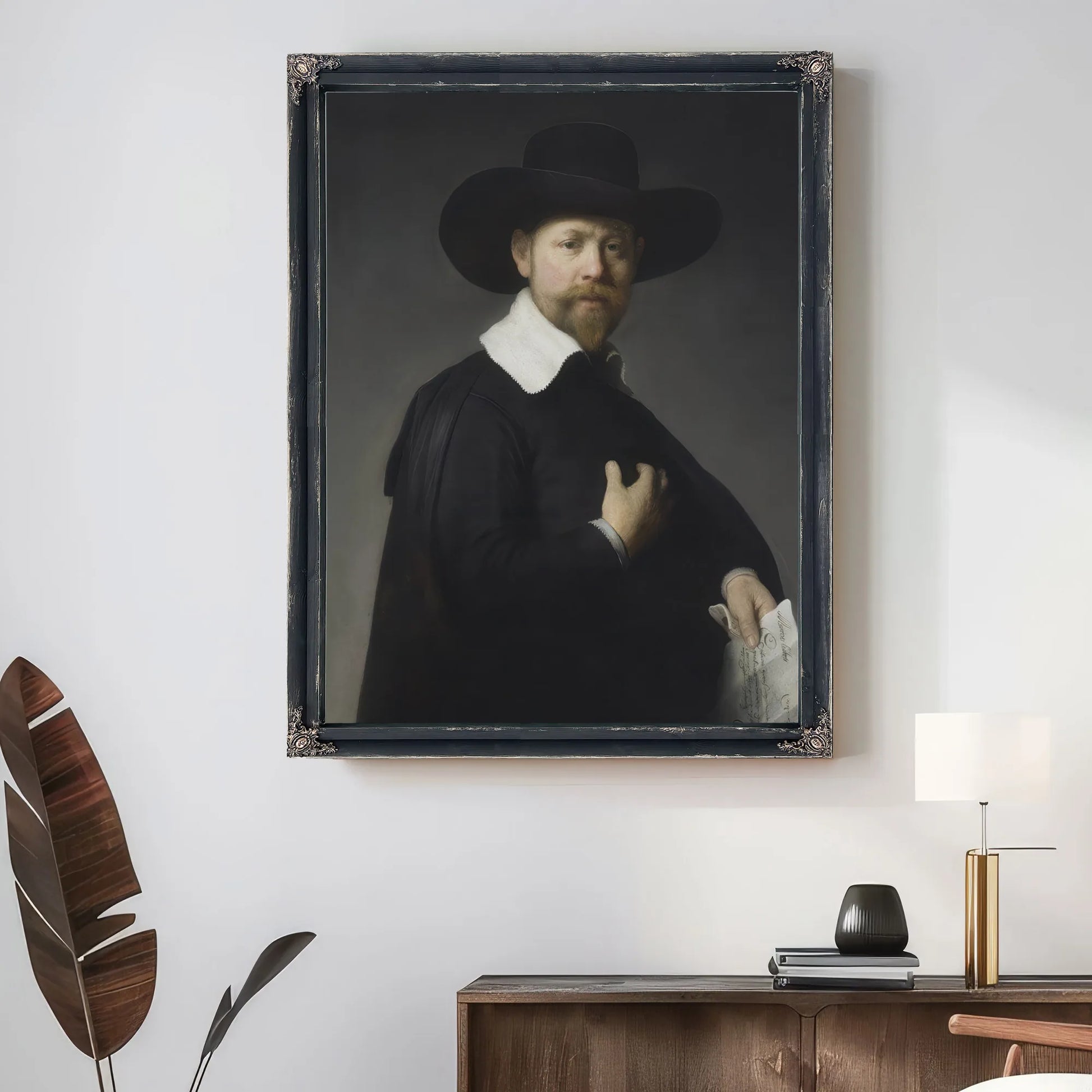 Portrait Of Marten Looten By Rembrandt Fine Art Print