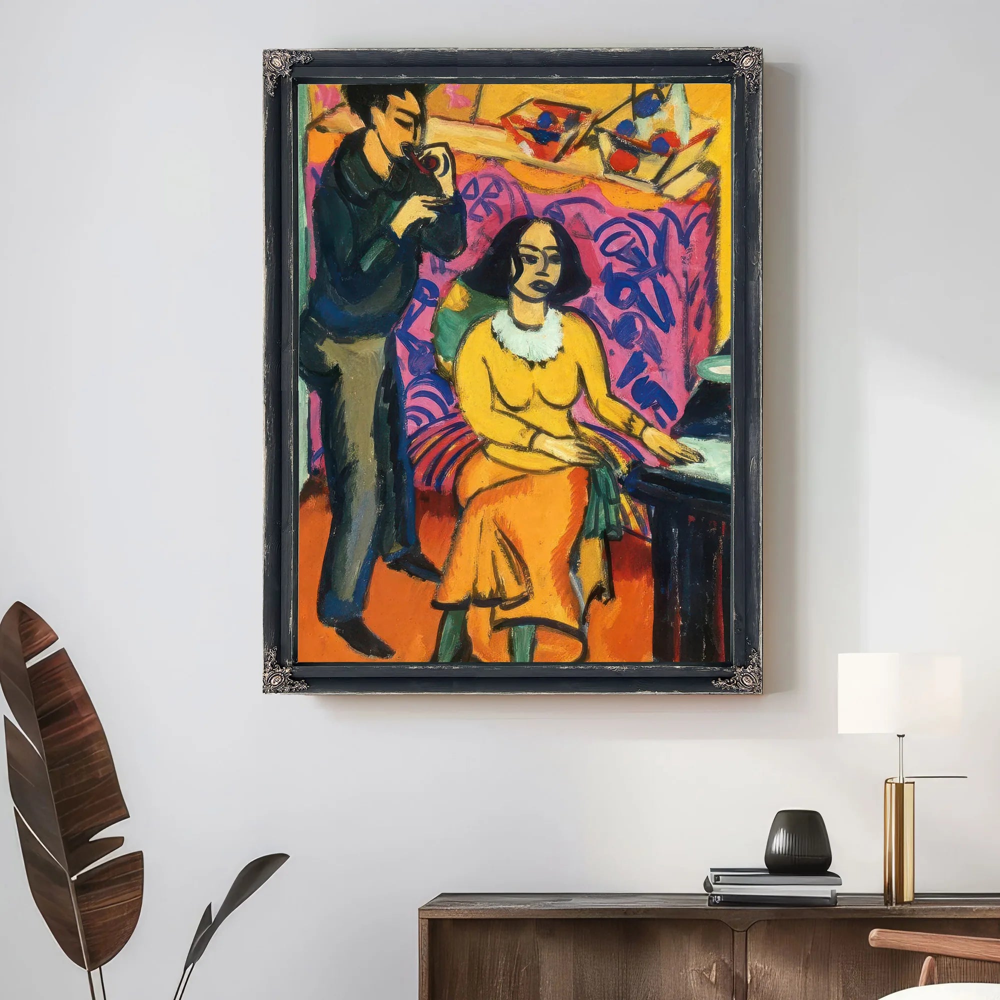 Otto And Maschka Mueller In The Studio By Ernst Ludwig Kirchner Fine Art Print