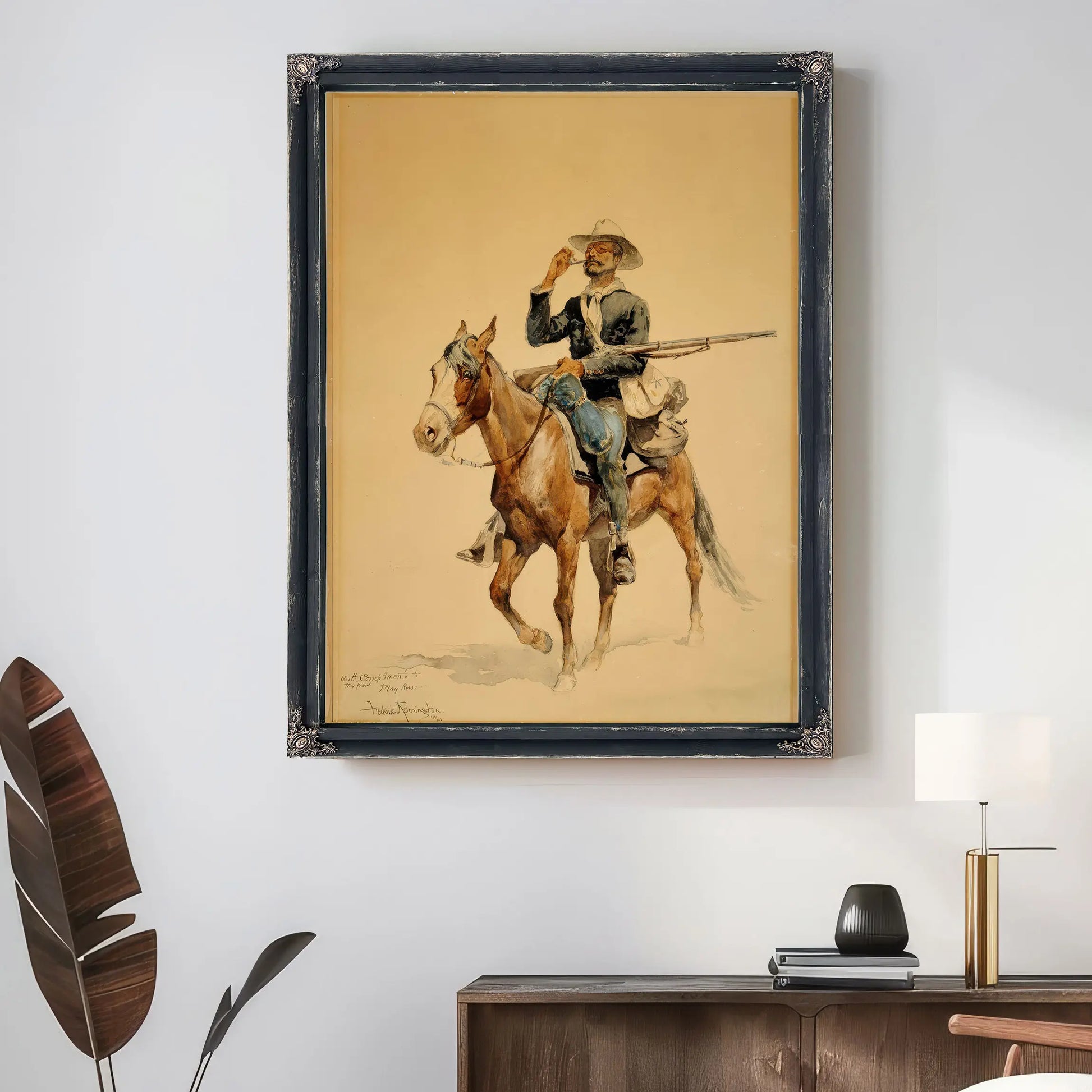 A Mounted Infantryman  by Frederic Remington