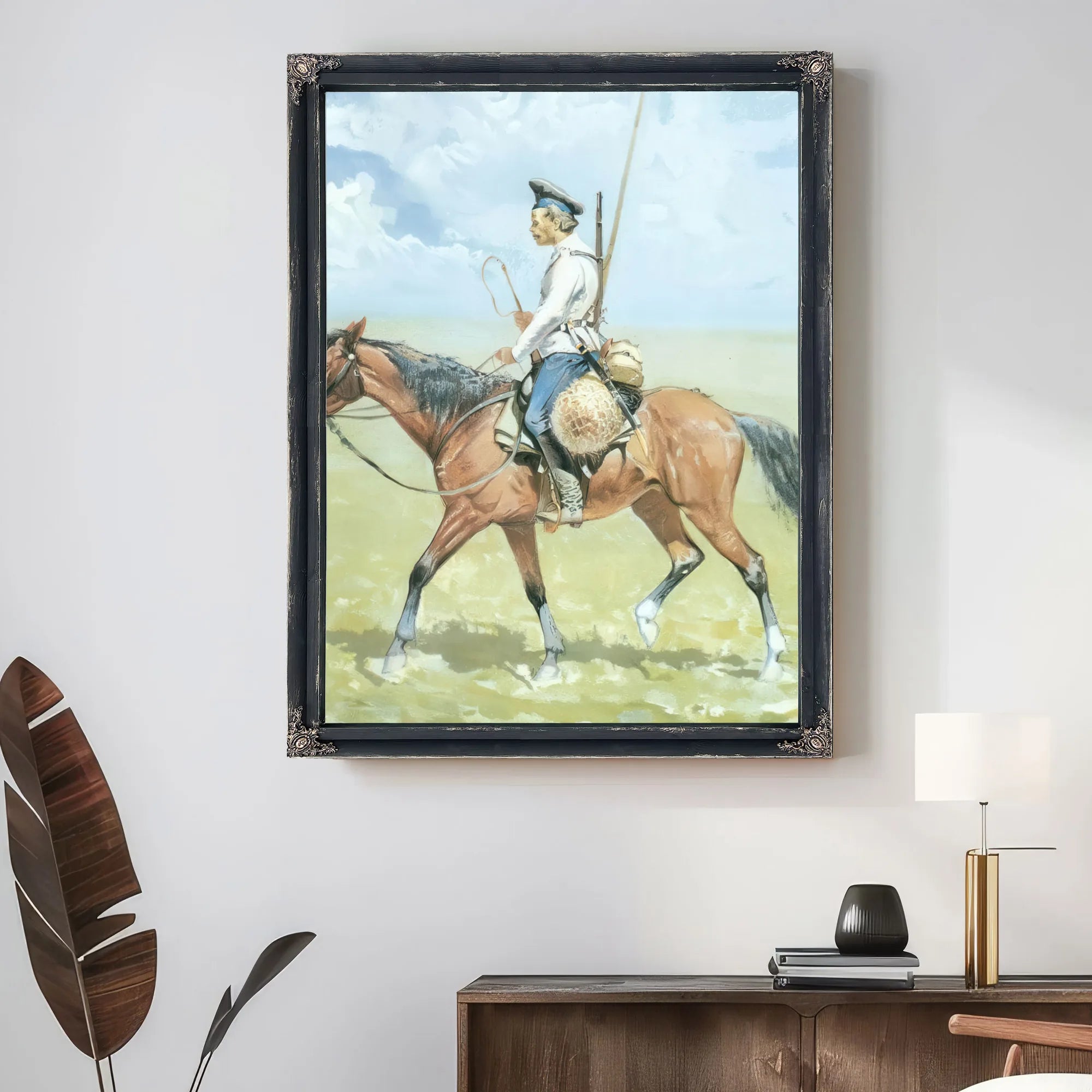 A Russian Cossack By Frederic Remington Fine Art Print