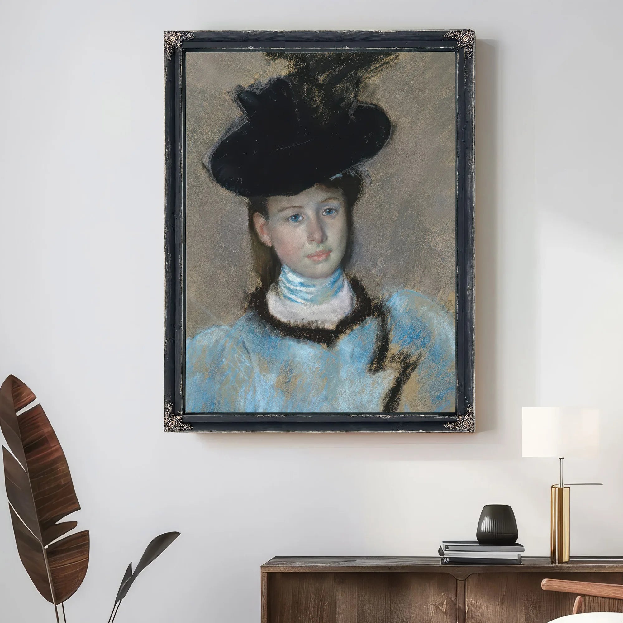 The Black Hat By Mary Cassatt Fine Art Print