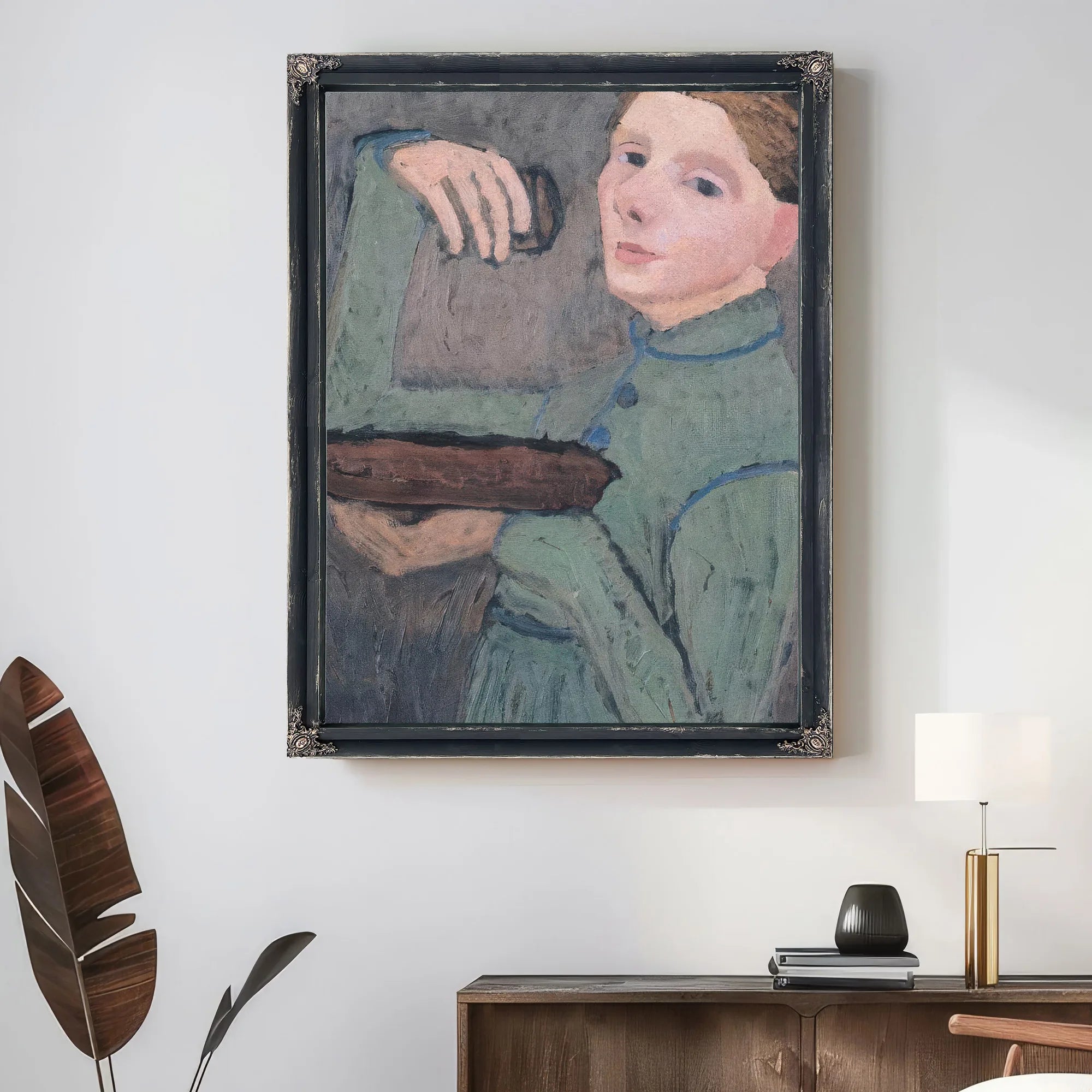 Self Portrait, Holding A Bowl And A Glass By Paula Modersohn Becker Fine Art Print