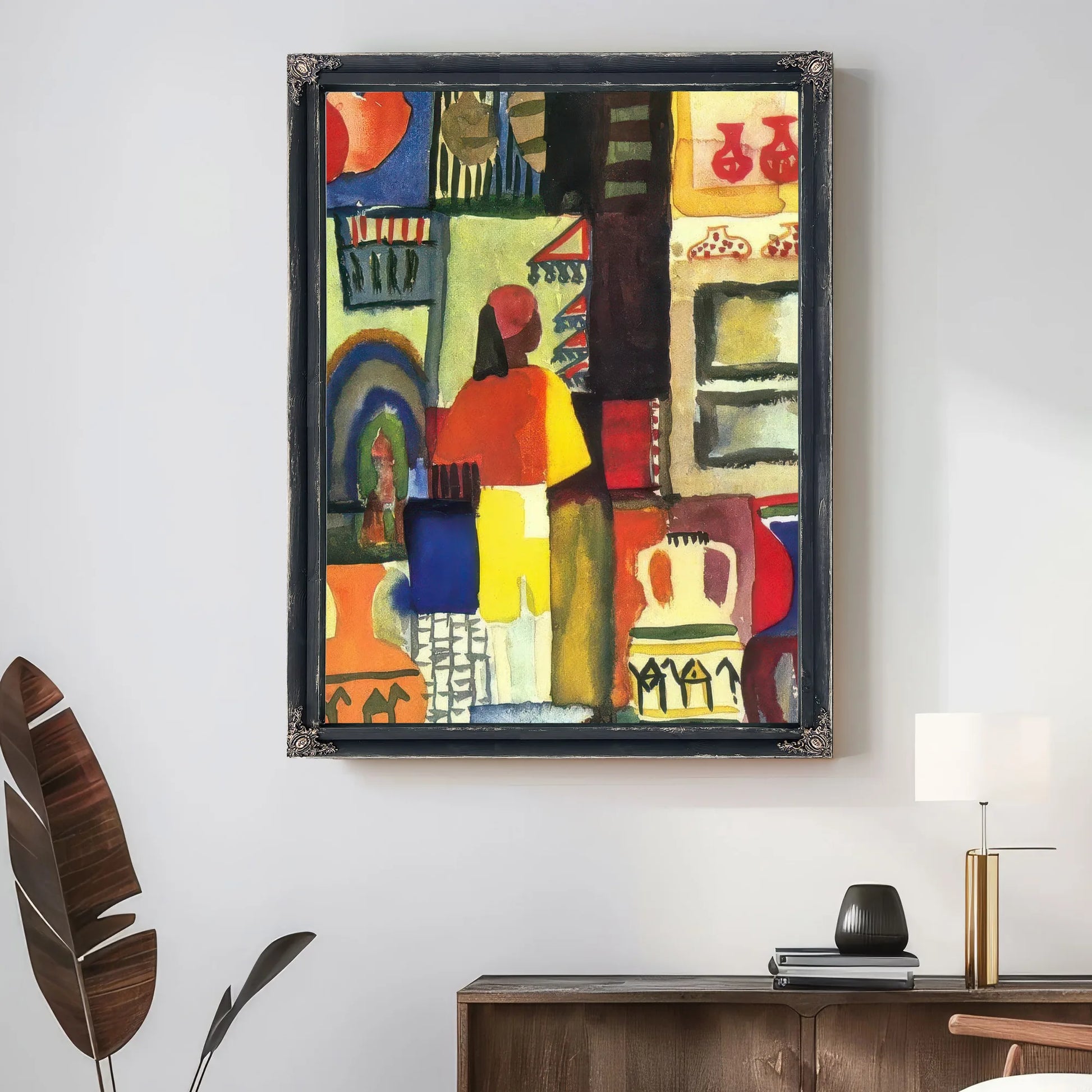 Merchant With Jugs By August Macke Fine Art Print