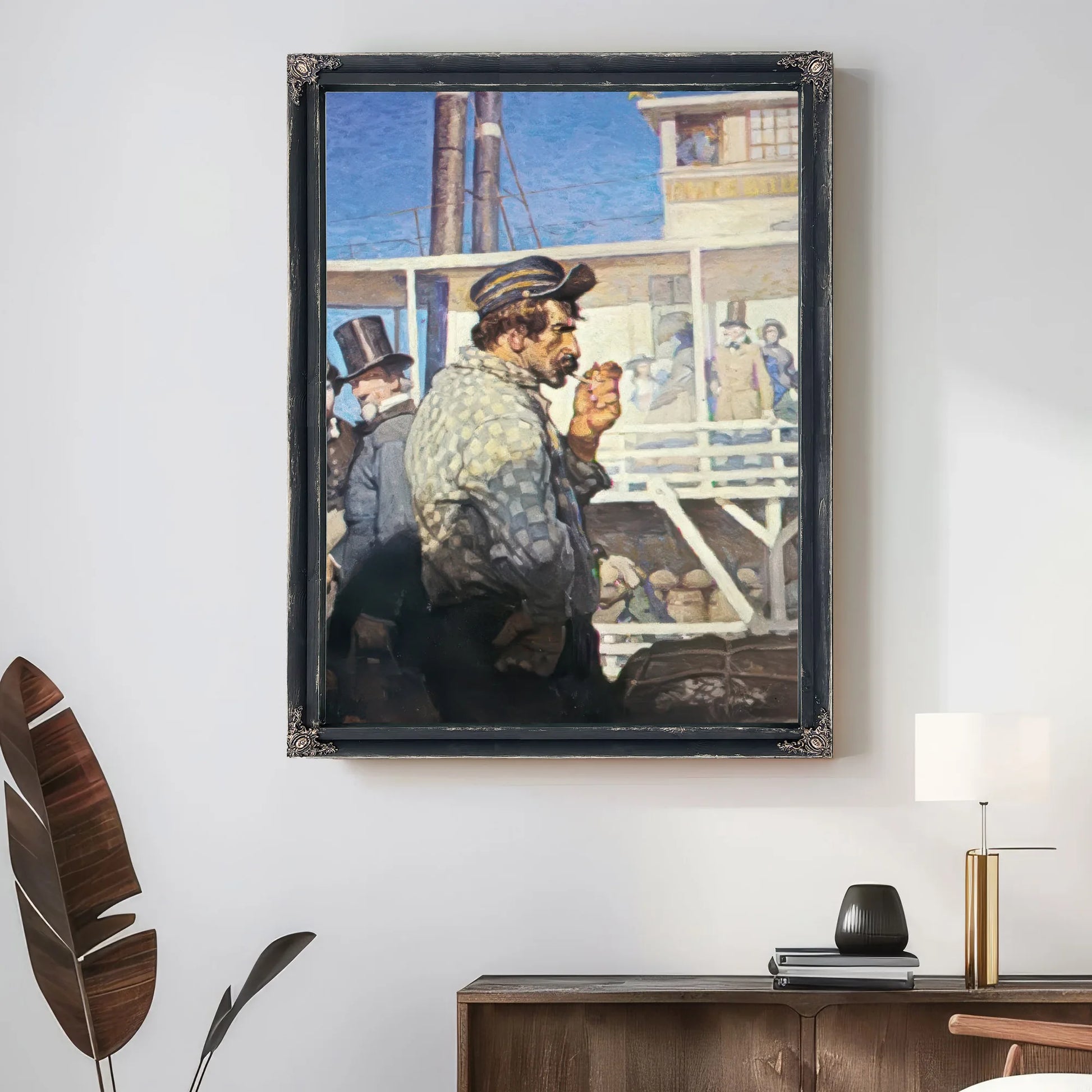 Jim Bludsoe Of The Prairie Belle By NC Wyeth Fine Art Print
