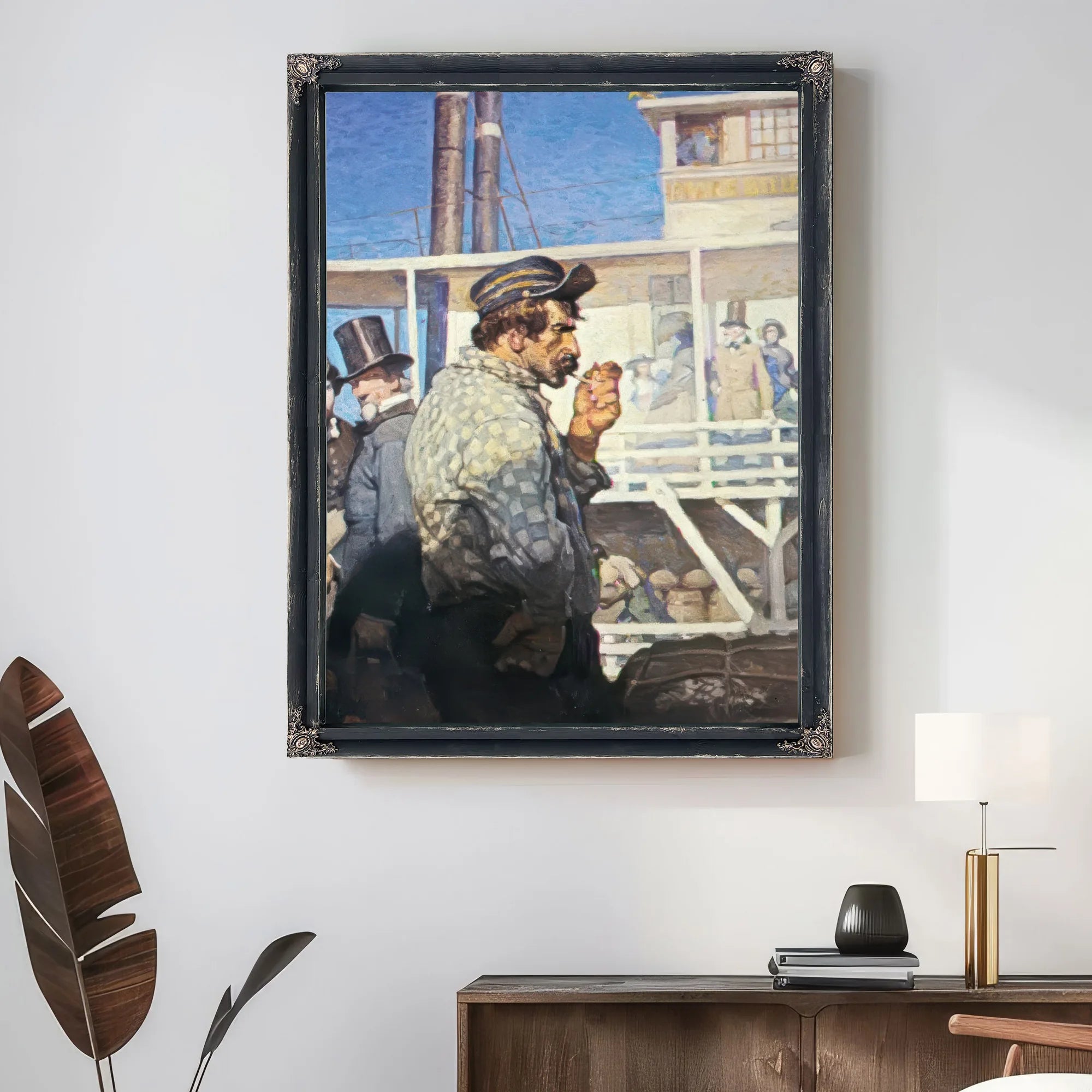 Jim Bludsoe Of The Prairie Belle By NC Wyeth Fine Art Print