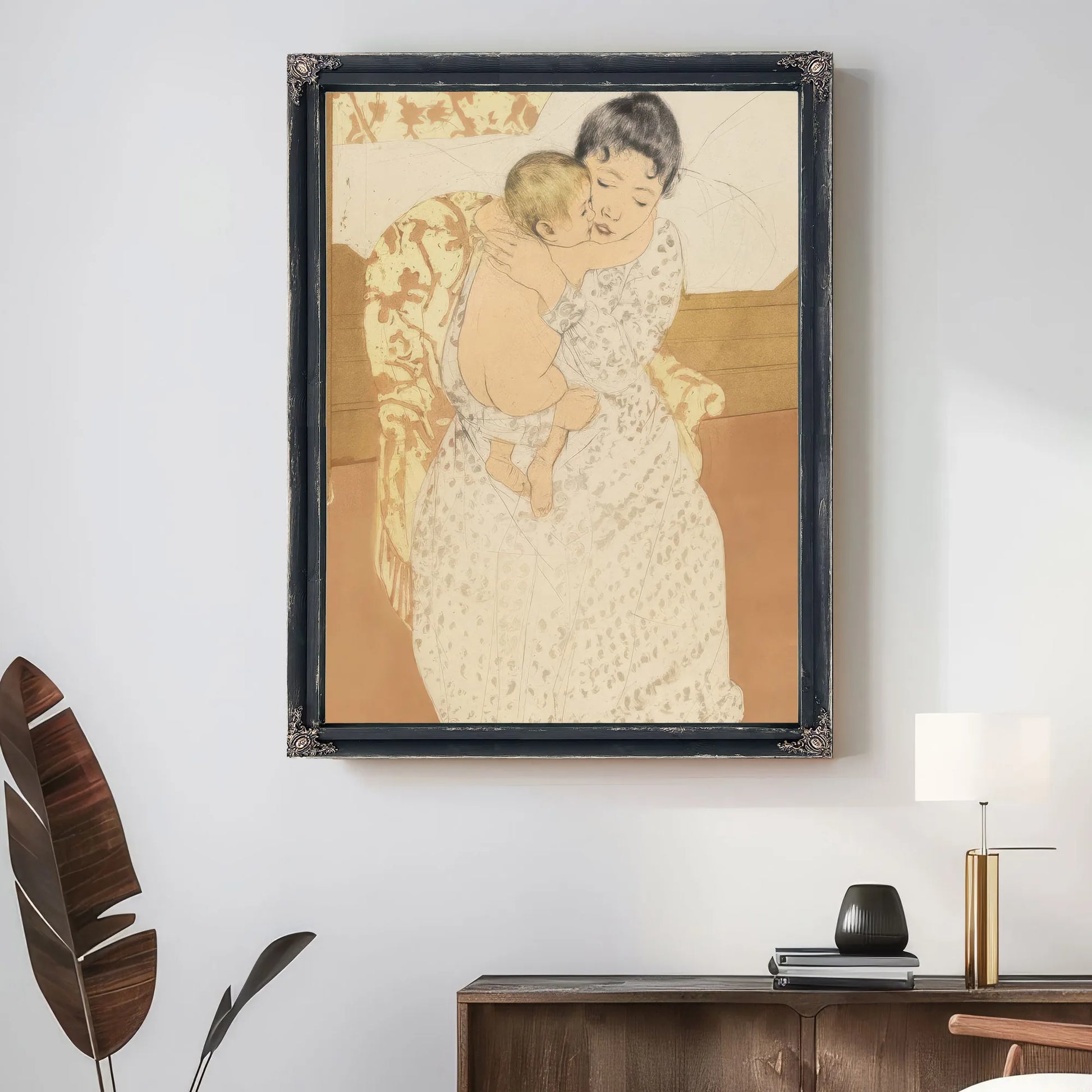 Maternal Caress By Mary Cassatt Fine Art Print