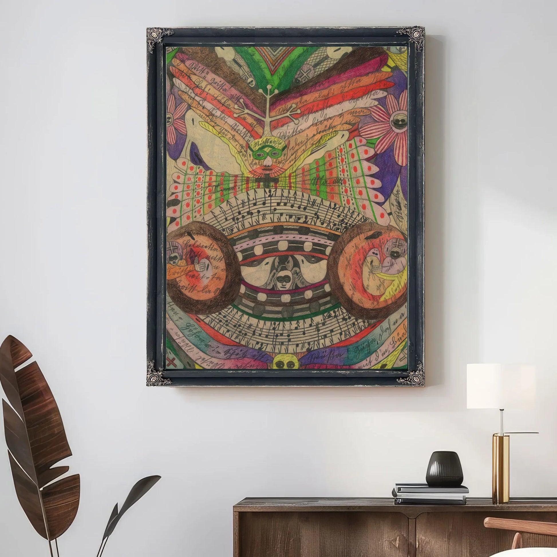 The Eyeglass Butterfly In India 1911 By Adolf Wolfli Fine Art Print