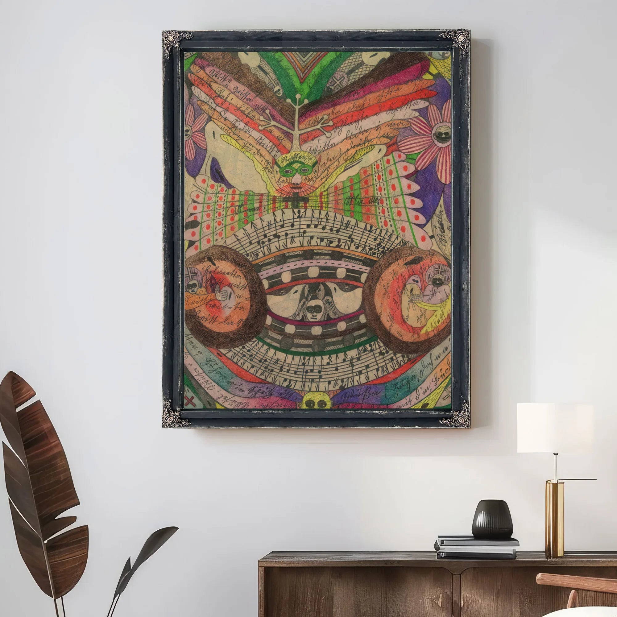 The Eyeglass Butterfly In India 1911 By Adolf Wolfli Fine Art Print