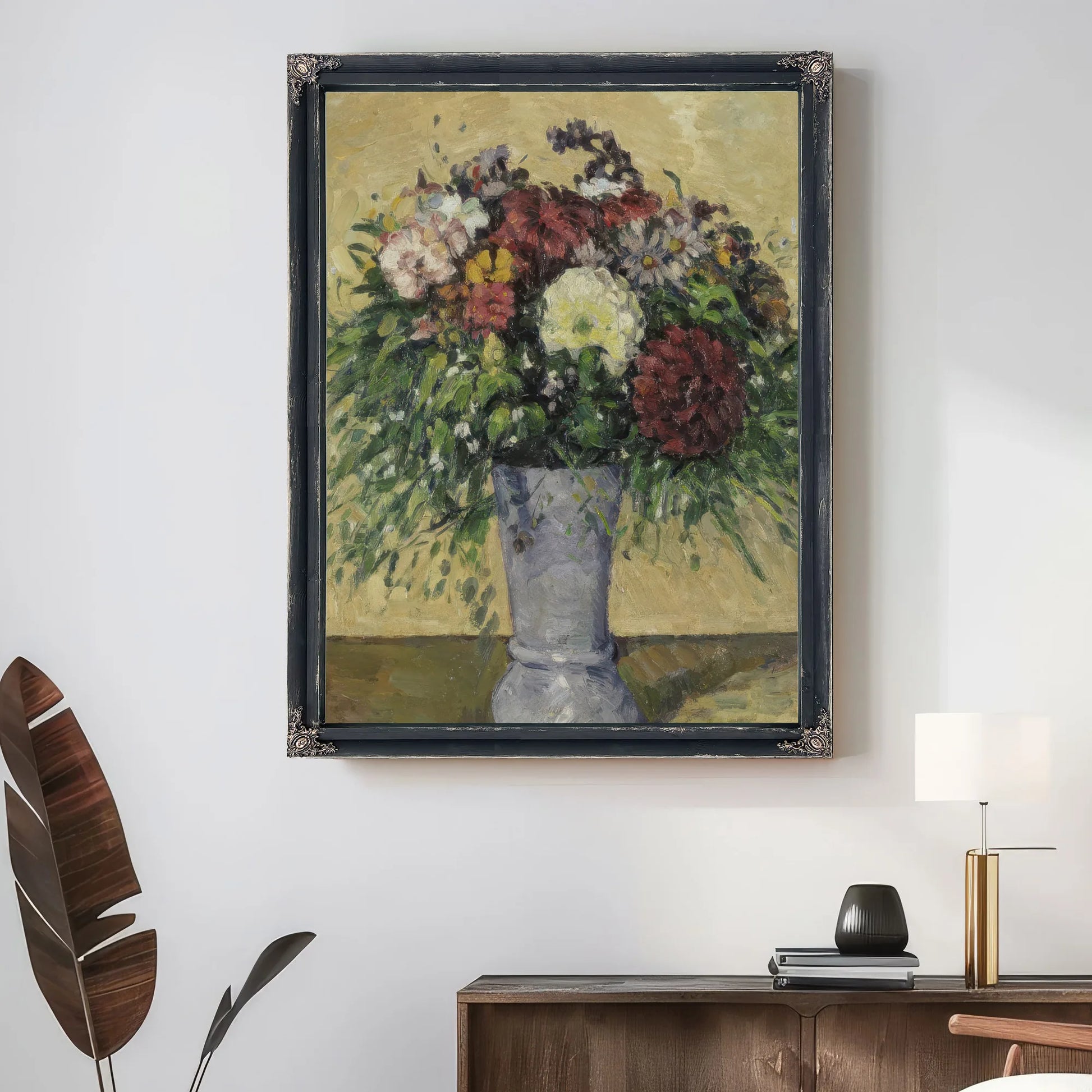Bouquet Of Flowers In A Vase By Paul Cezanne Fine Art Print
