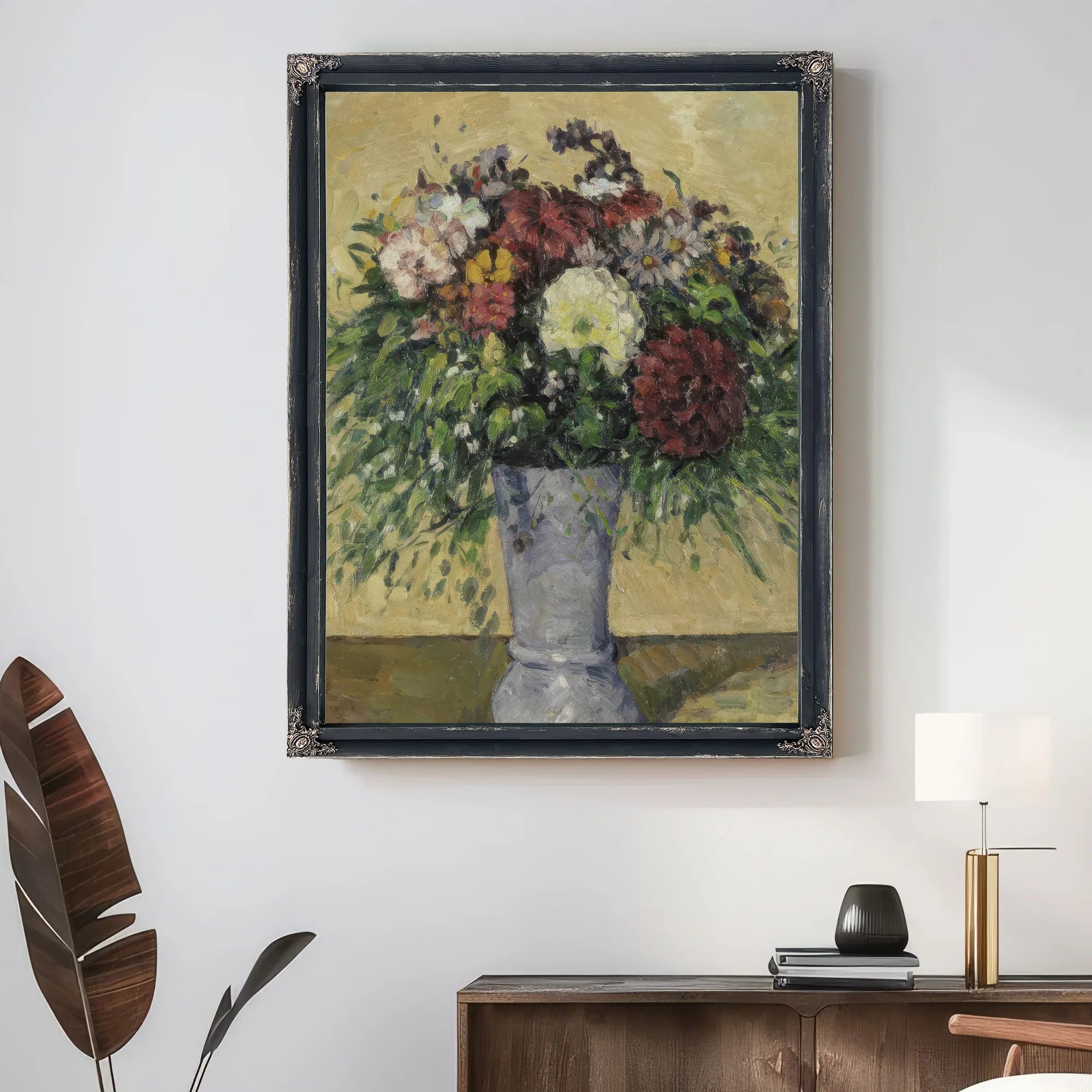 Bouquet Of Flowers In A Vase By Paul Cezanne Fine Art Print