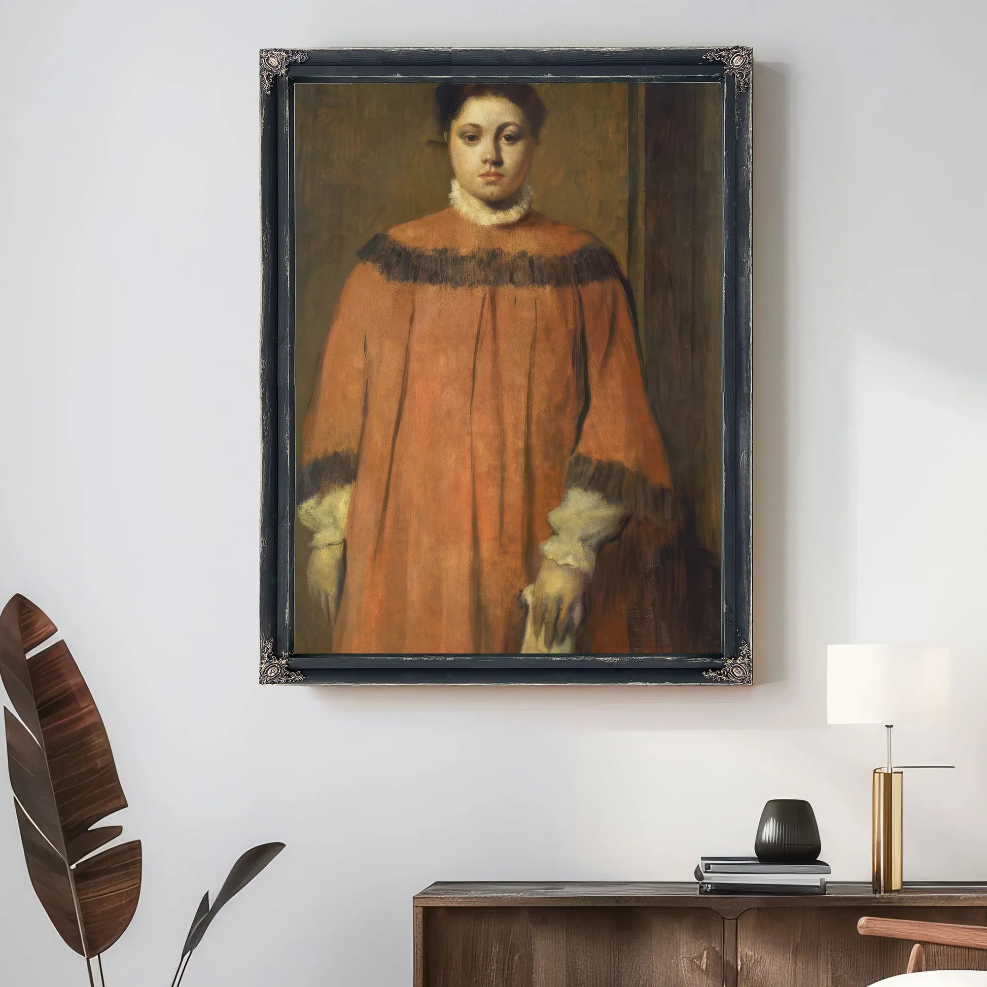 Girl In Red By Edgar Degas Fine Art Print