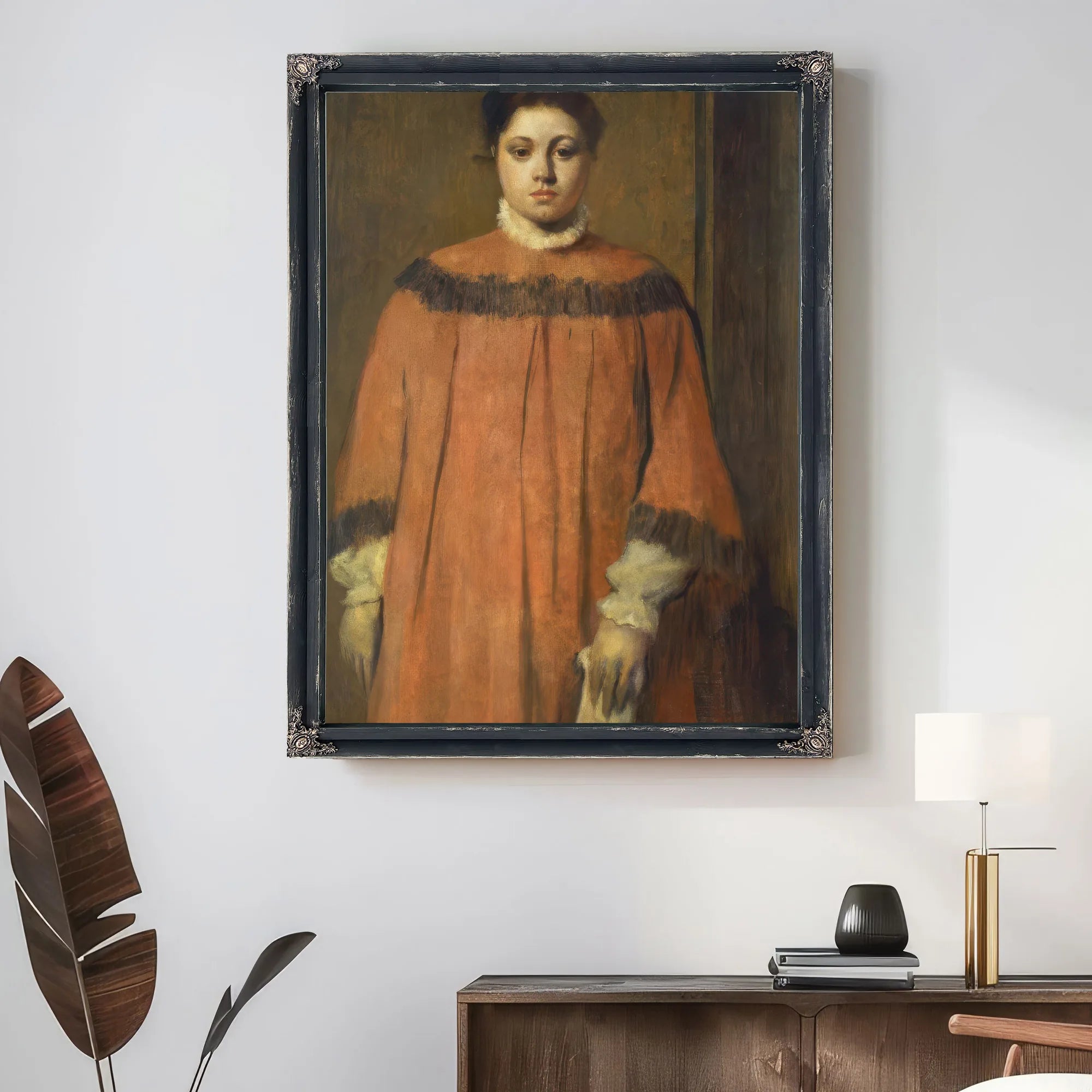 Girl In Red By Edgar Degas Fine Art Print
