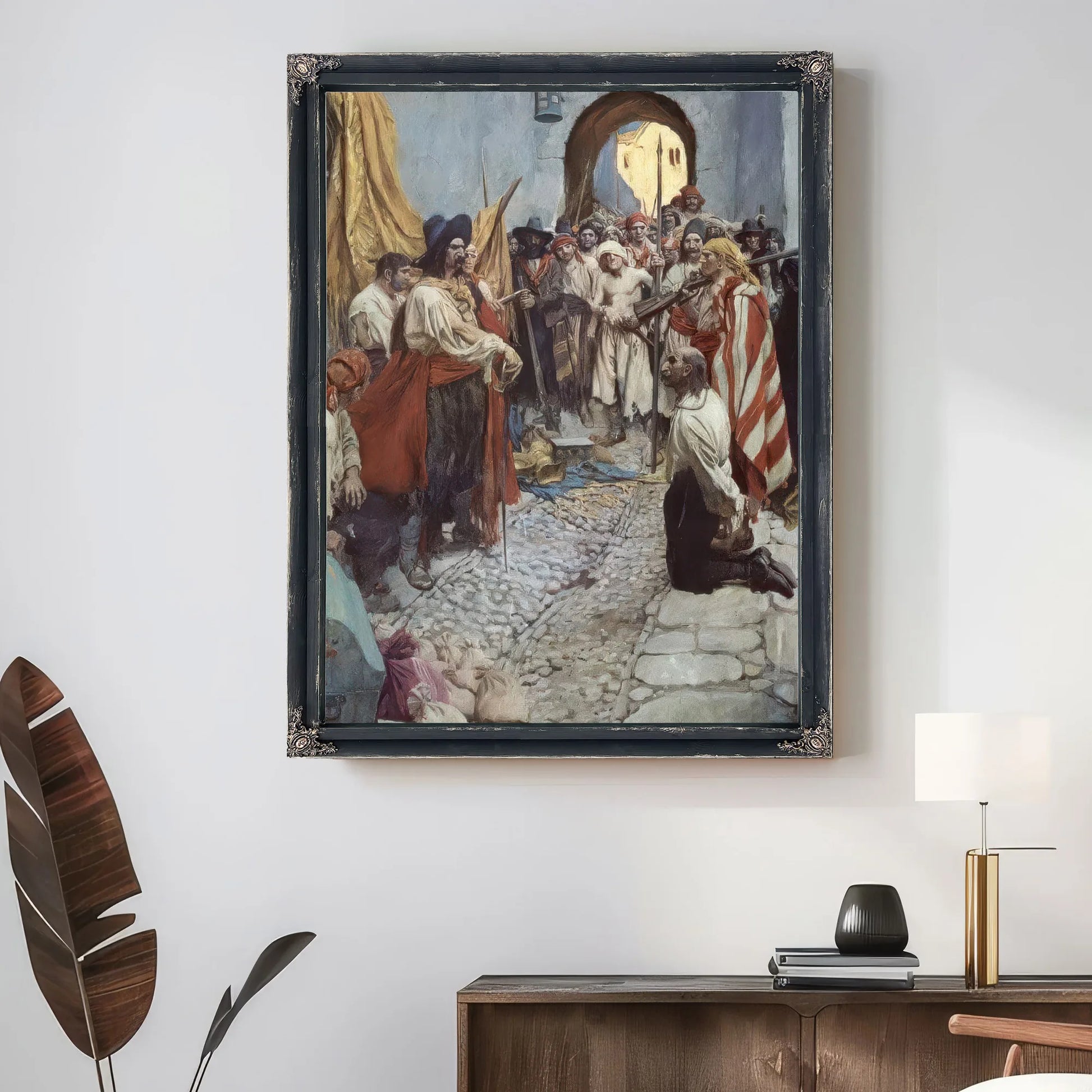 Extorting Tribute From The Citizens By Howard Pyle Fine Art Print