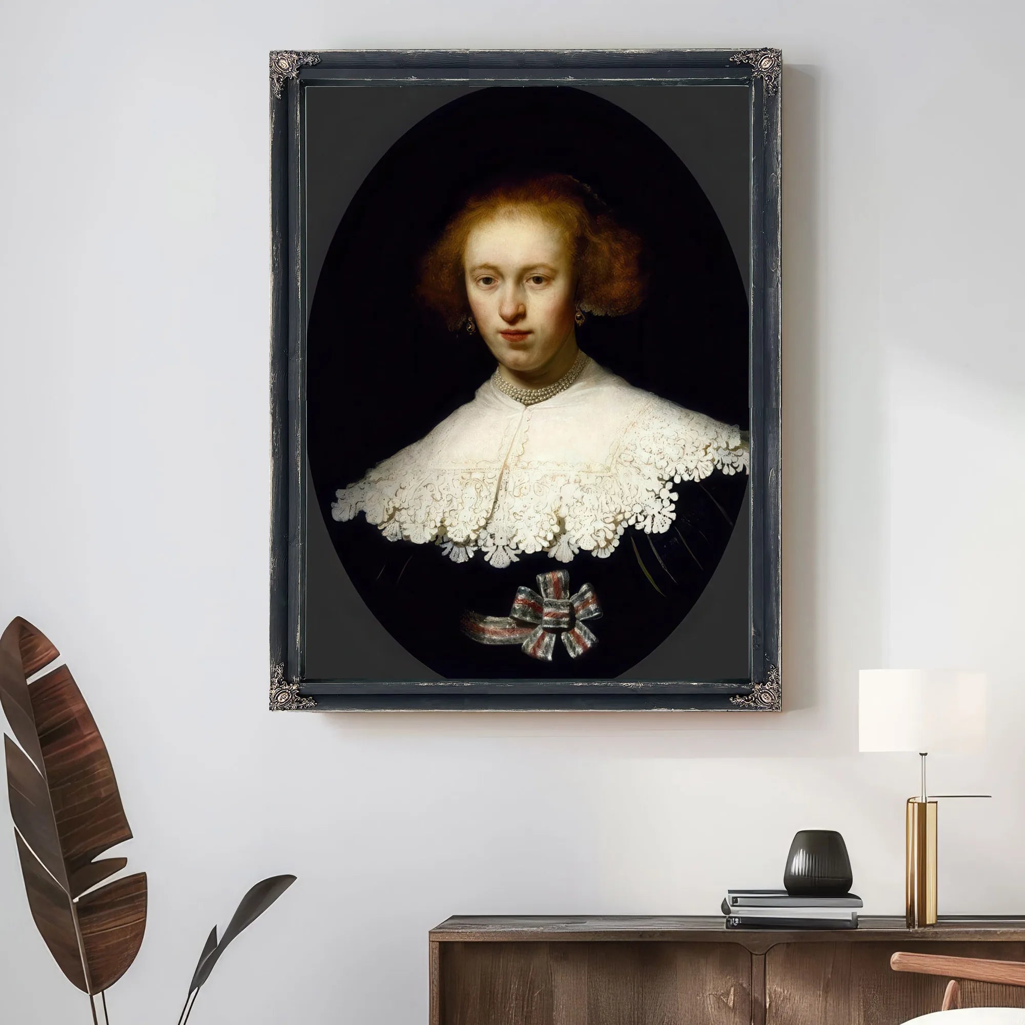 Portrait Of A Young Woman By Rembrandt Fine Art Print
