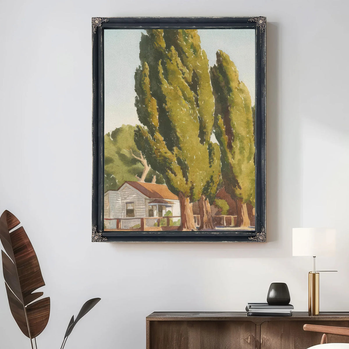 Poplars Of Carson 1937 By Maynard Dixon Fine Art Print