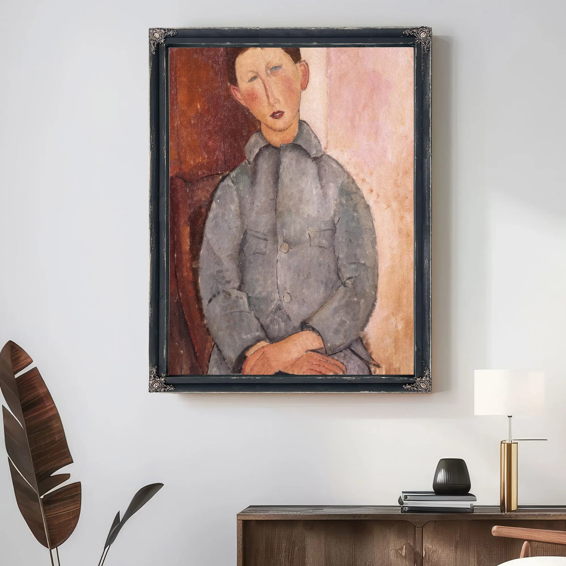 Boy In A Blue Shirt By Amedeo Modigliani Fine Art Print