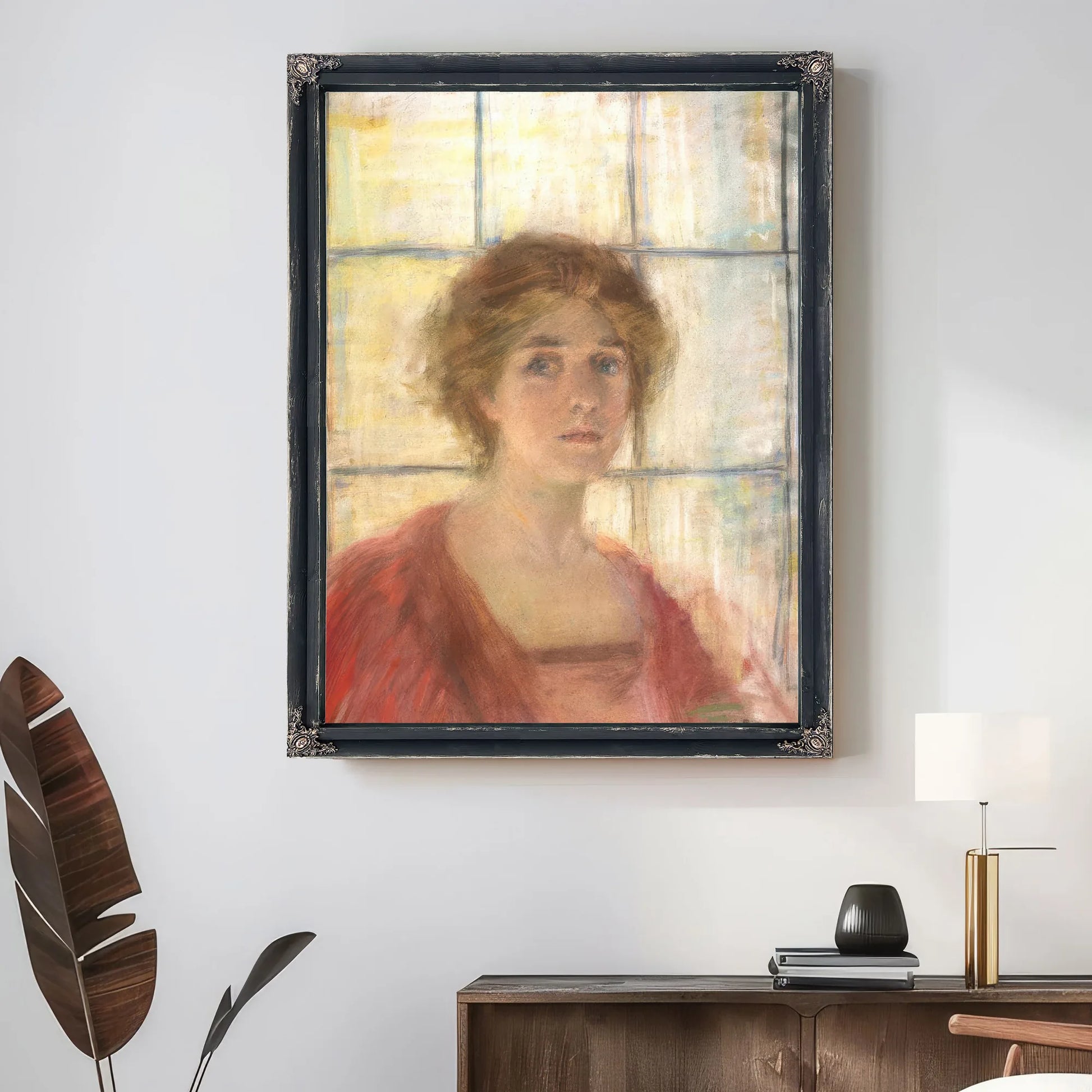 Against The Window By Alice Pike Barney Fine Art Print