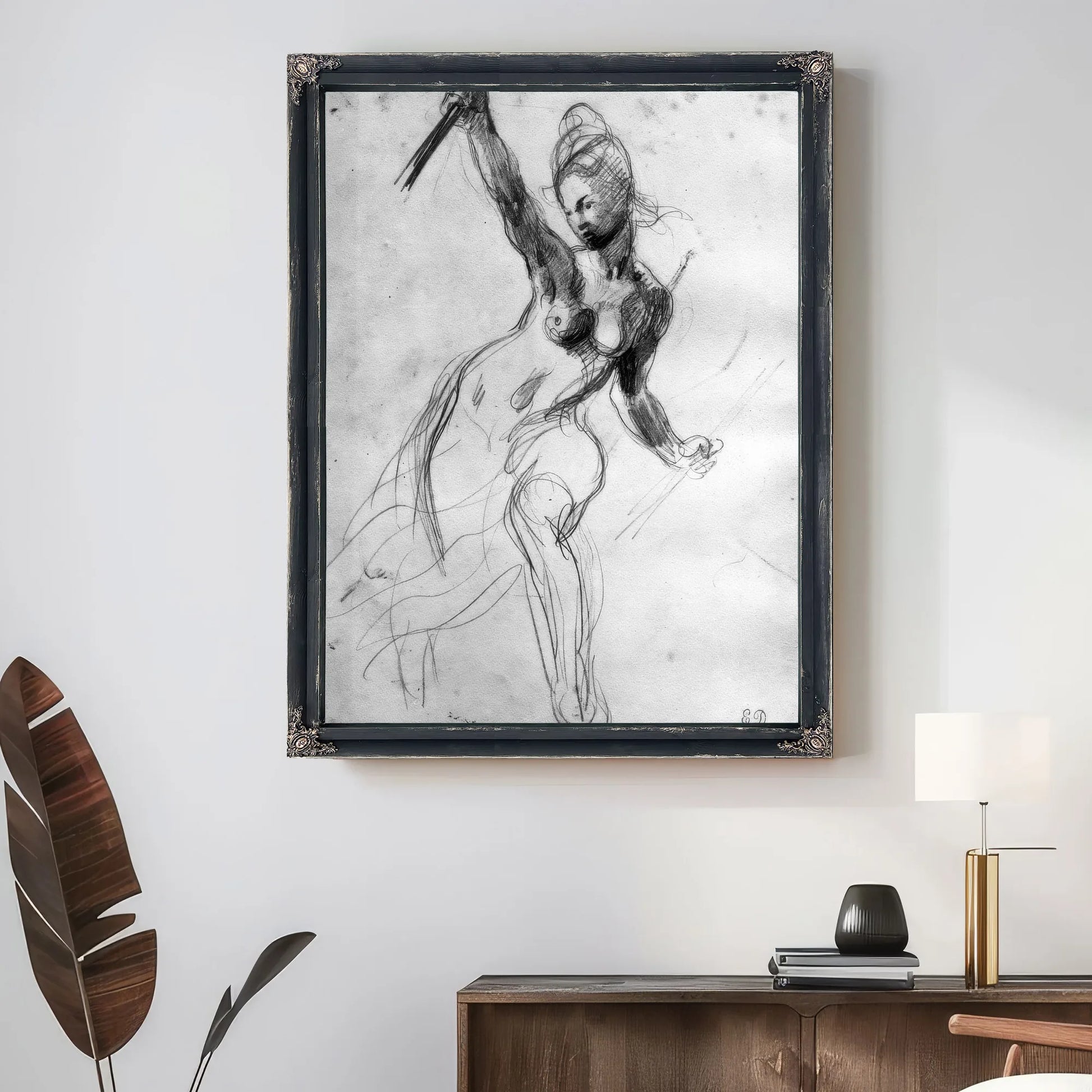 Female Nude, Study For Liberty Leading The People By Ferdinand Victor Eugene Delacroix Fine Art Print