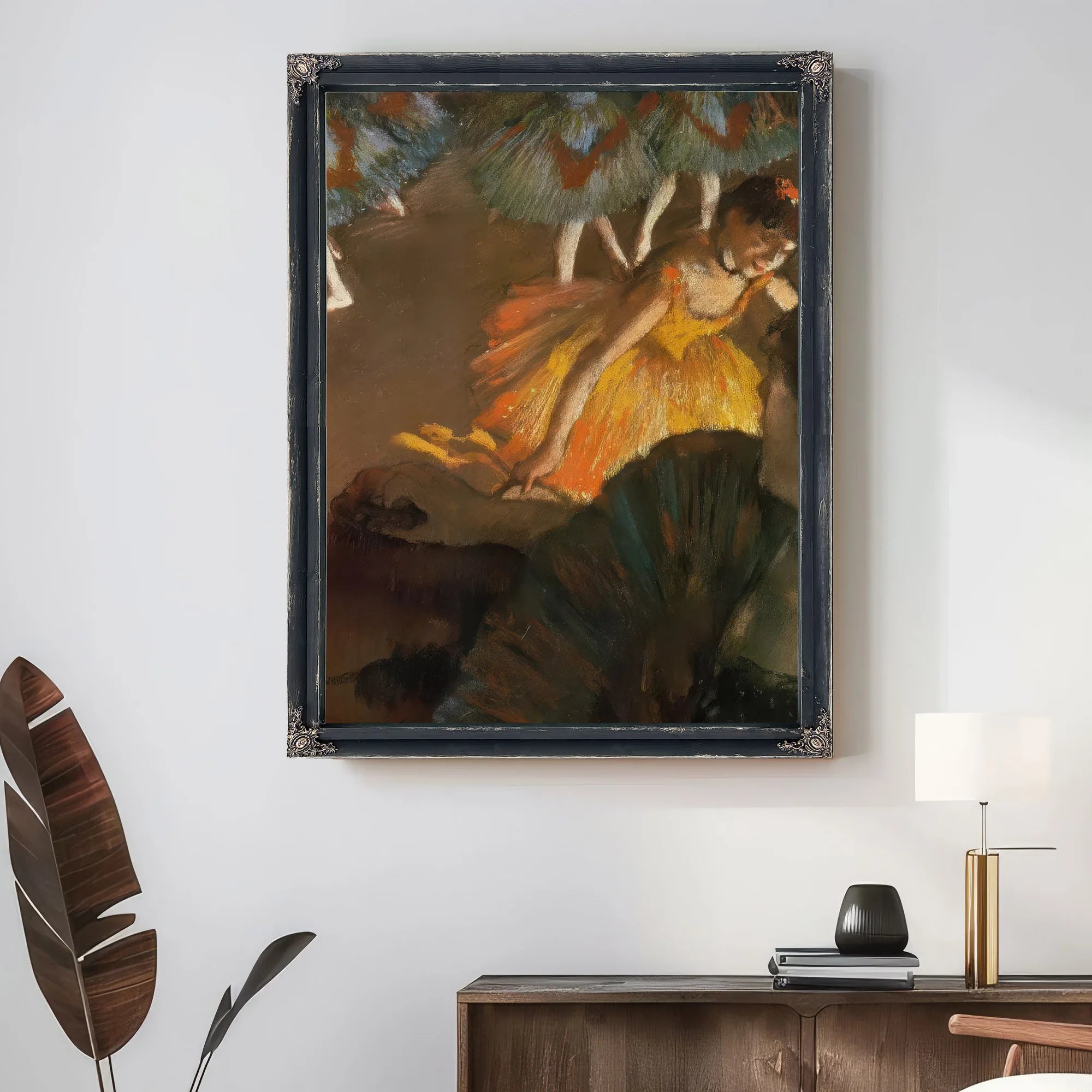 Ballerina And Lady With A Fan By Edgar Degas Fine Art Print