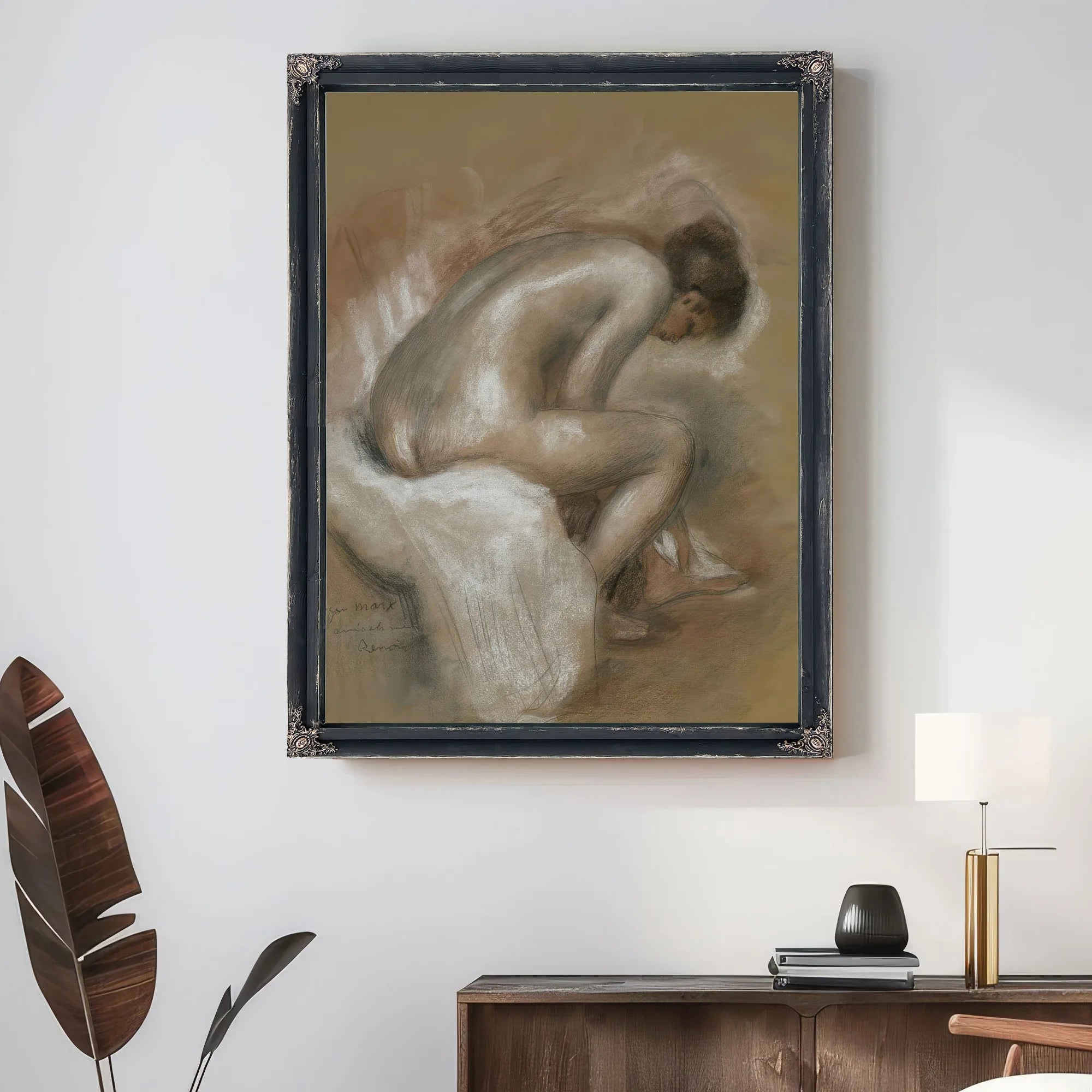 Seated Nude By Pierre Auguste Renoir Fine Art Print