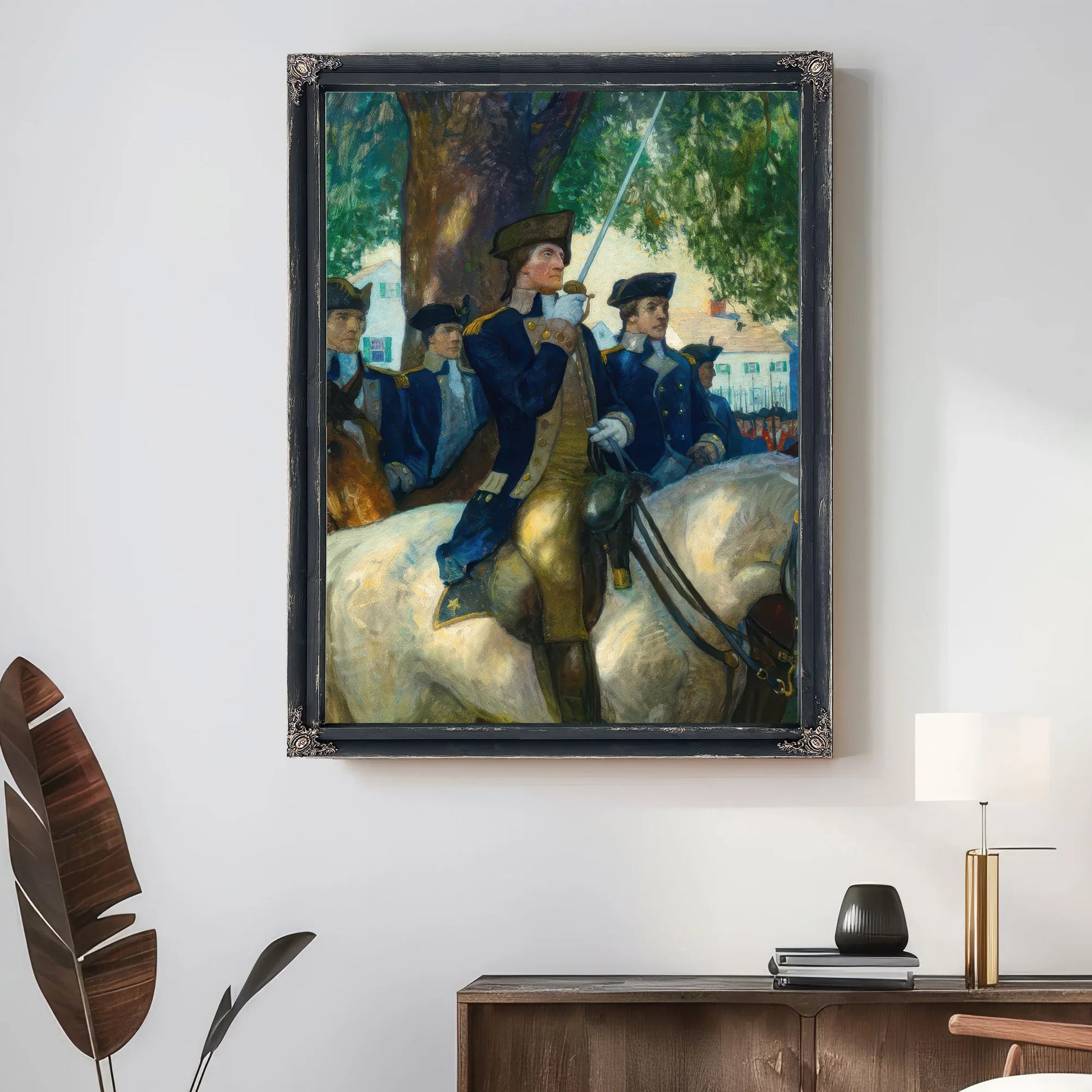 Beginning Of The American Union Washington Salutes The Flag By NC Wyeth Fine Art Print