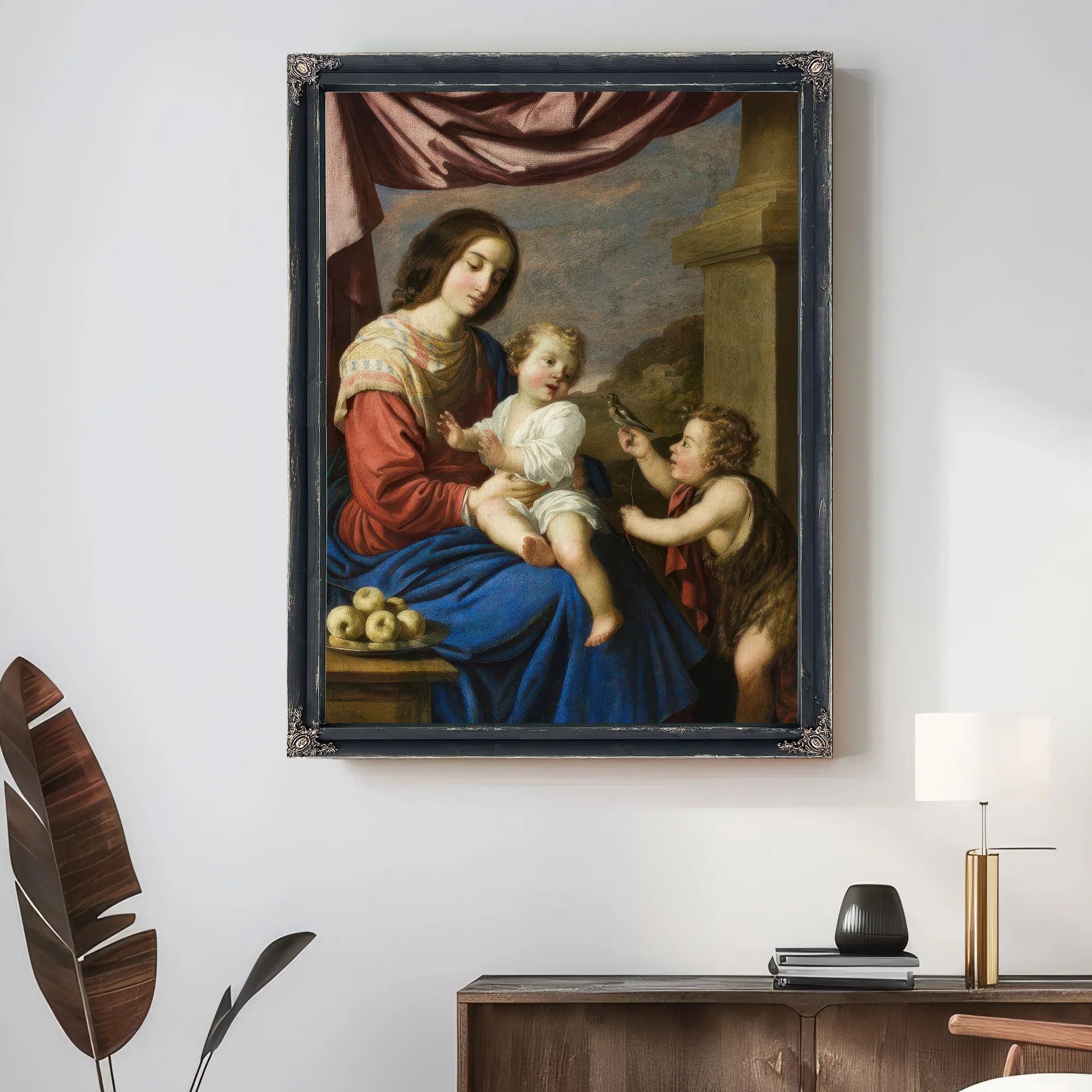Madonna And Child With The Infant Saint John By Francisco De Zurbaran Fine Art Print