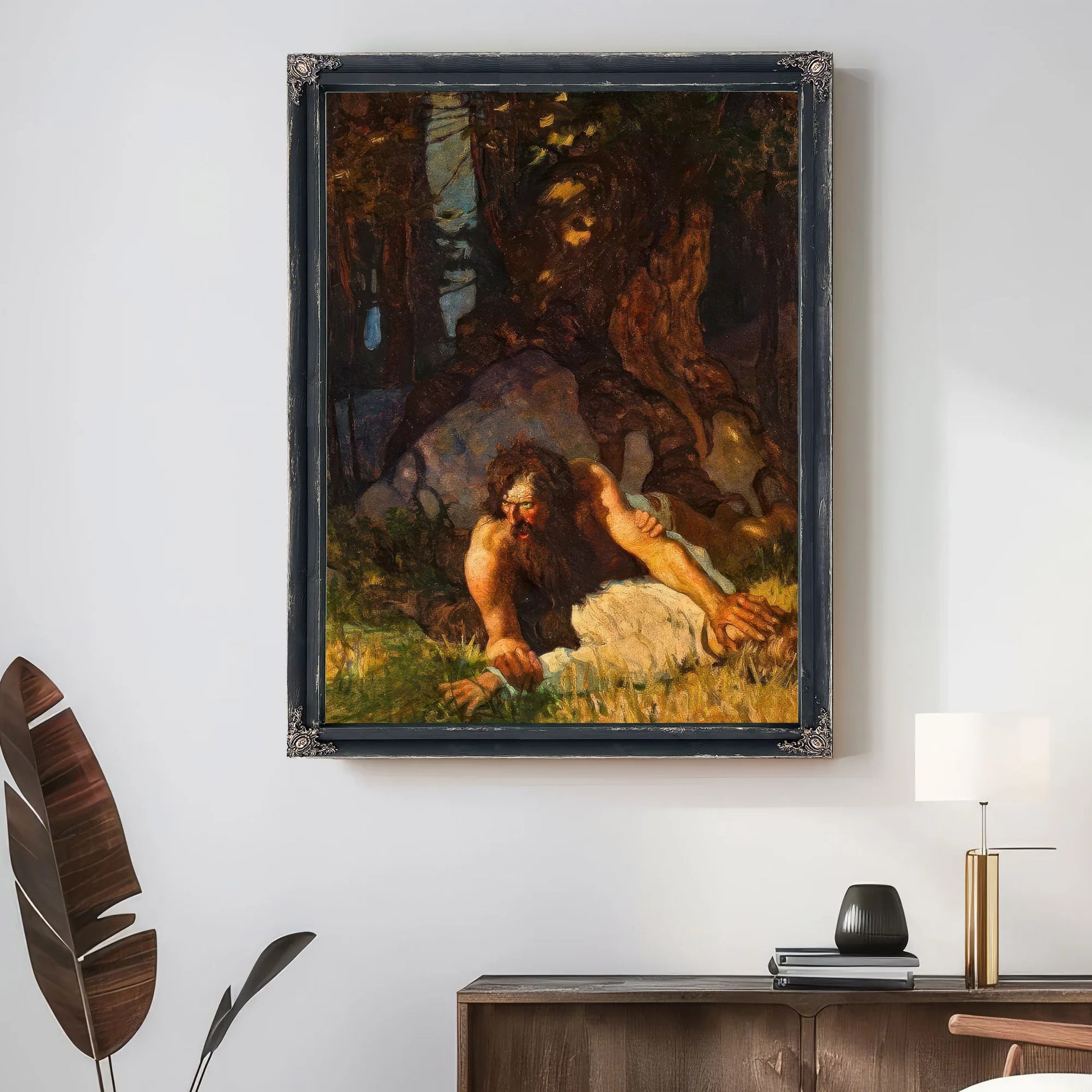 The Wild Man Of Tabor Island By NC Wyeth Fine Art Print
