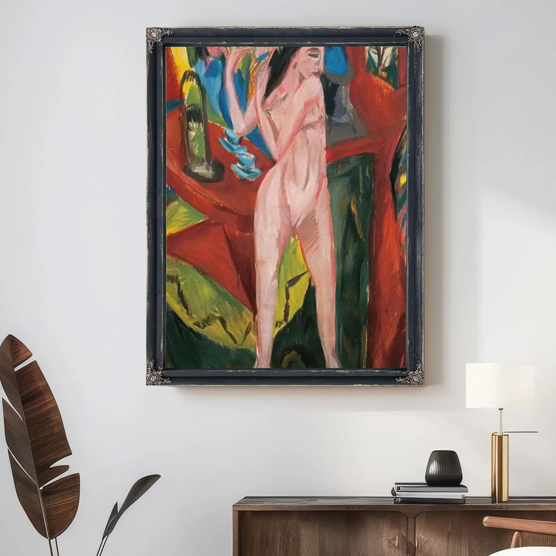 Nude Combing Herself By Ernst Ludwig Kirchner Fine Art Print