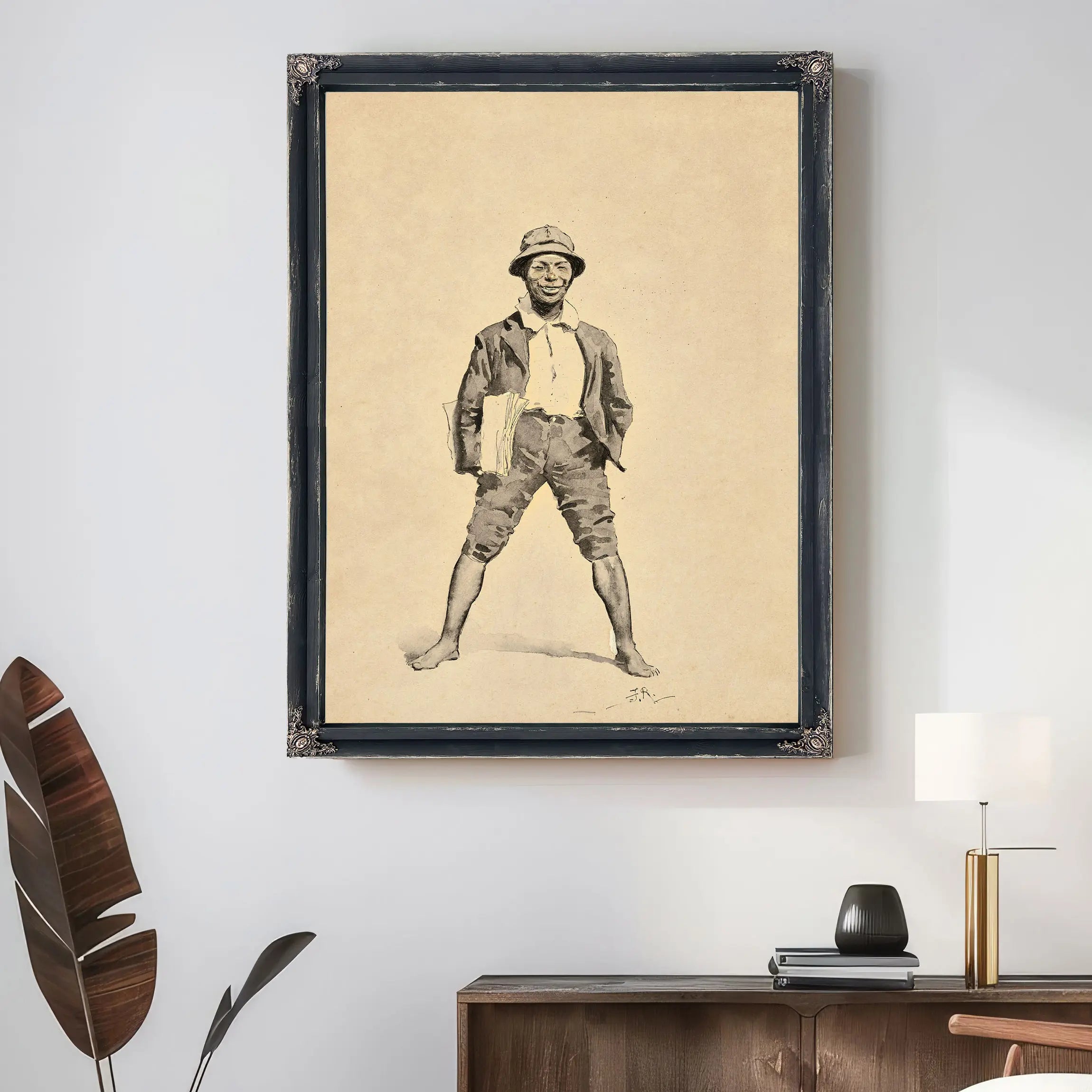 The Paper Boy by Frederic Remington