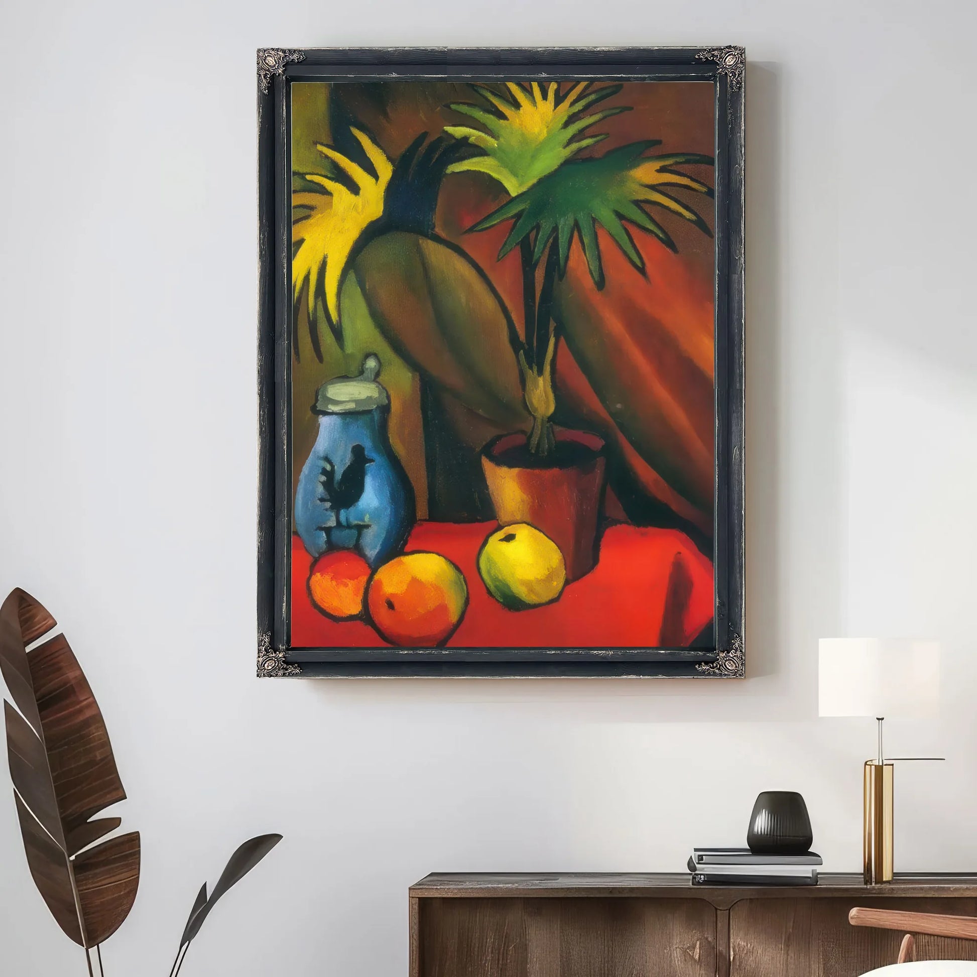 Still Life With Palm Leaves By August Macke Fine Art Print