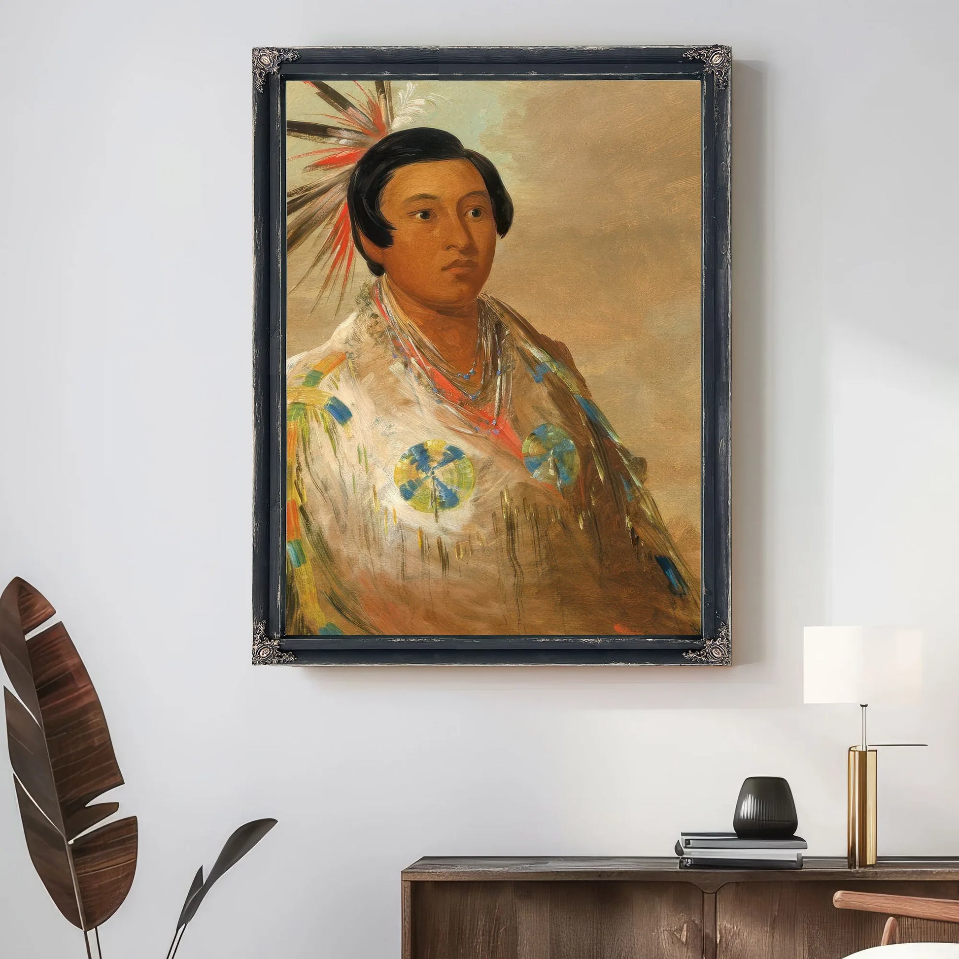 Hee Doh'ge Ats, A Young Man By George Catlin Fine Art Print