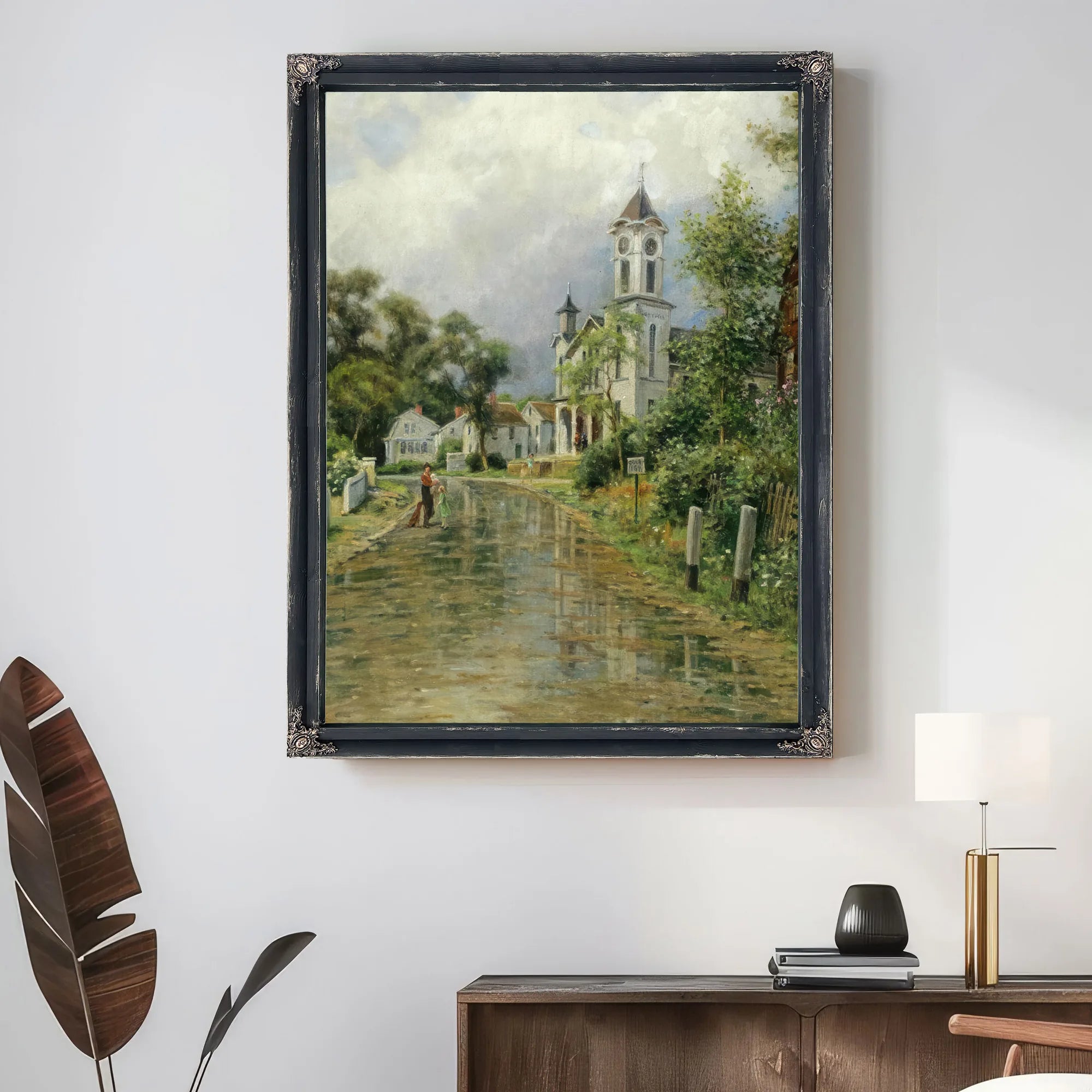 View Of Old Mystic, Connecticut By Louis Aston Knight Fine Art Print