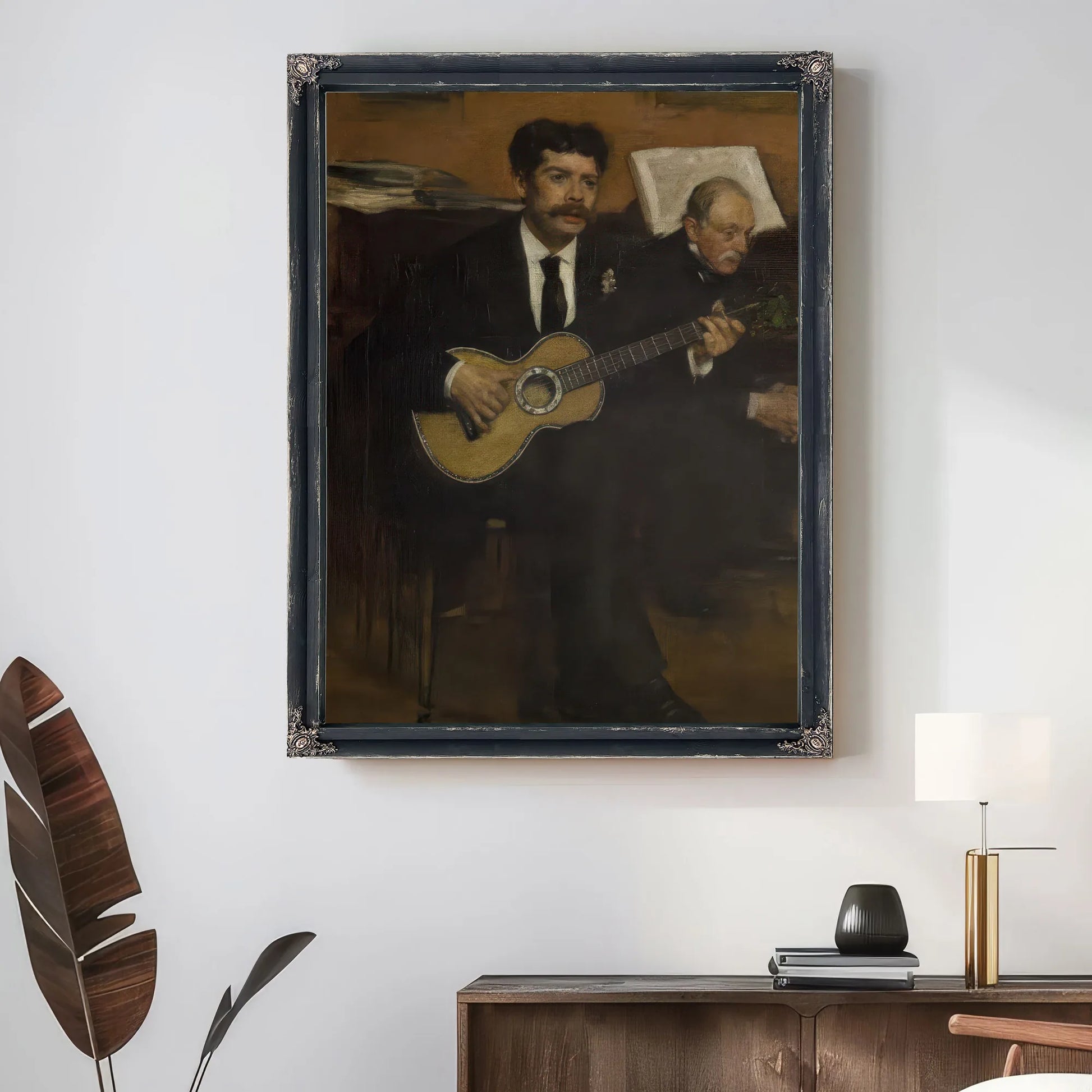 Lorenzo Pagans And Auguste De Gas By Edgar Degas Fine Art Print