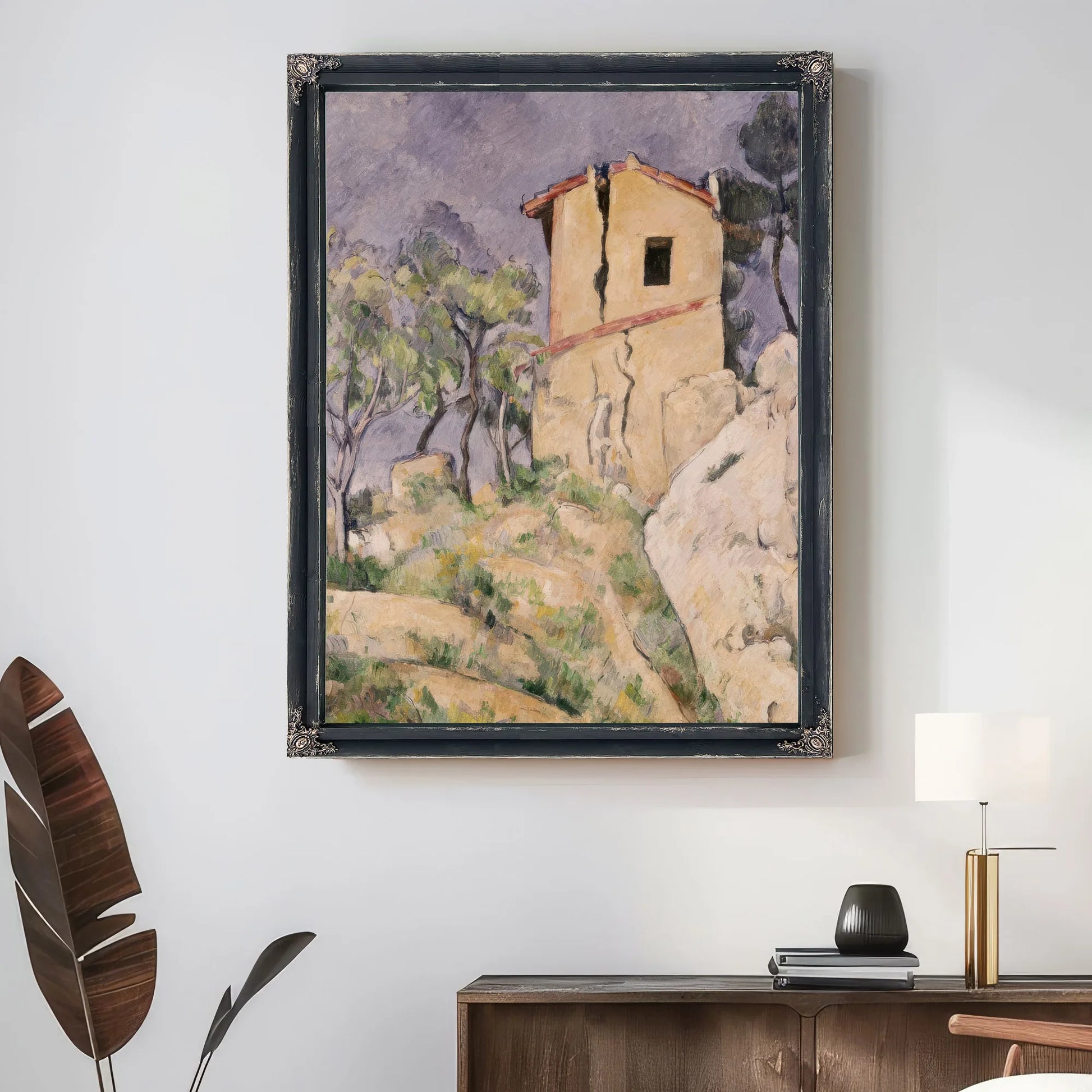House With Cracked Wall By Paul Cezanne Fine Art Print