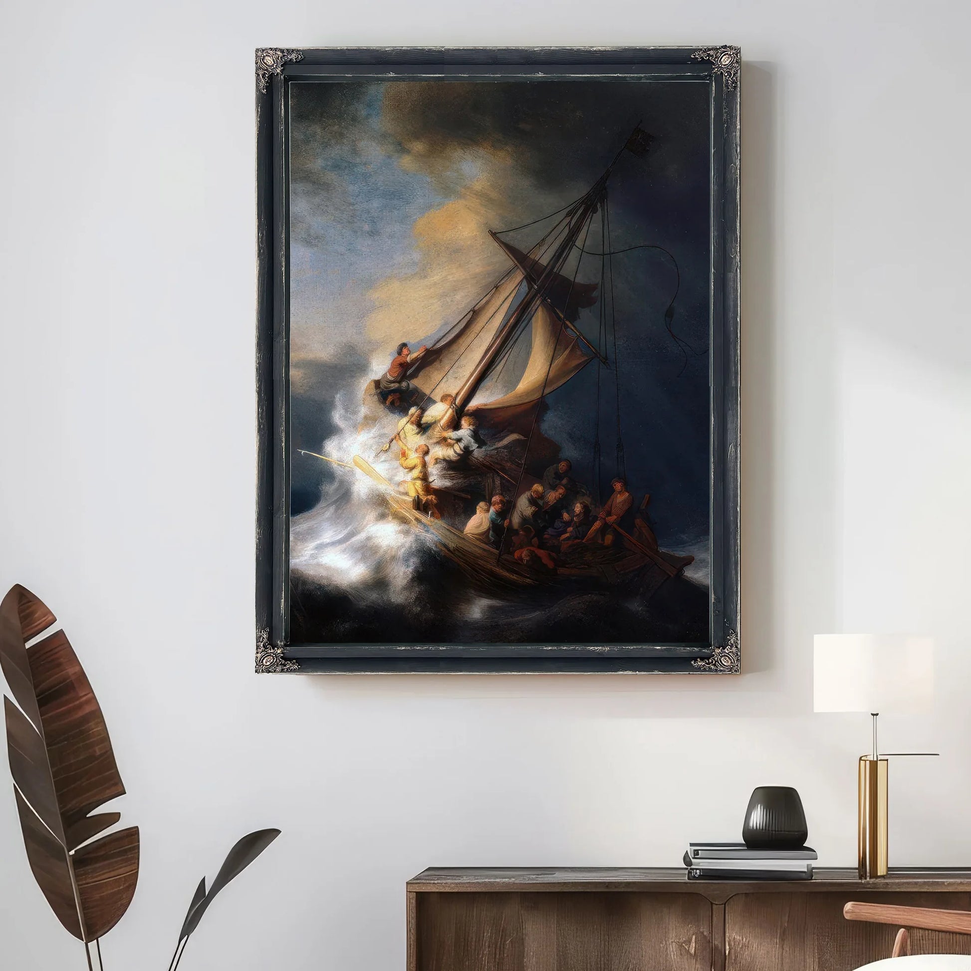 Christ In The Storm On The Sea Of Galilee 1633 By Rembrandt Fine Art Print