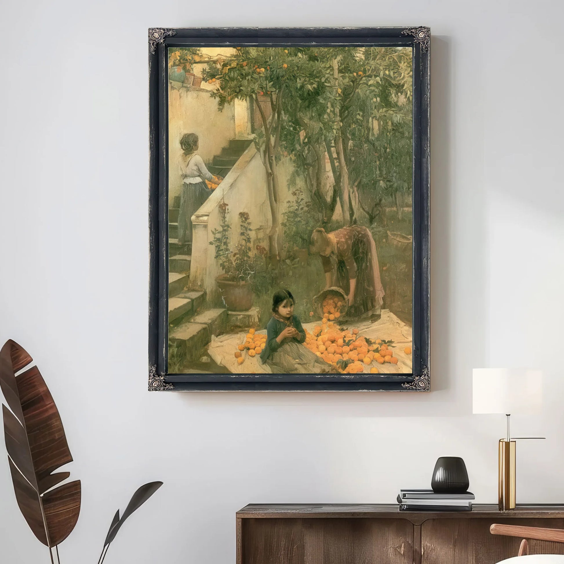 The Orange Gatherers By John Waterhouse Fine Art Print