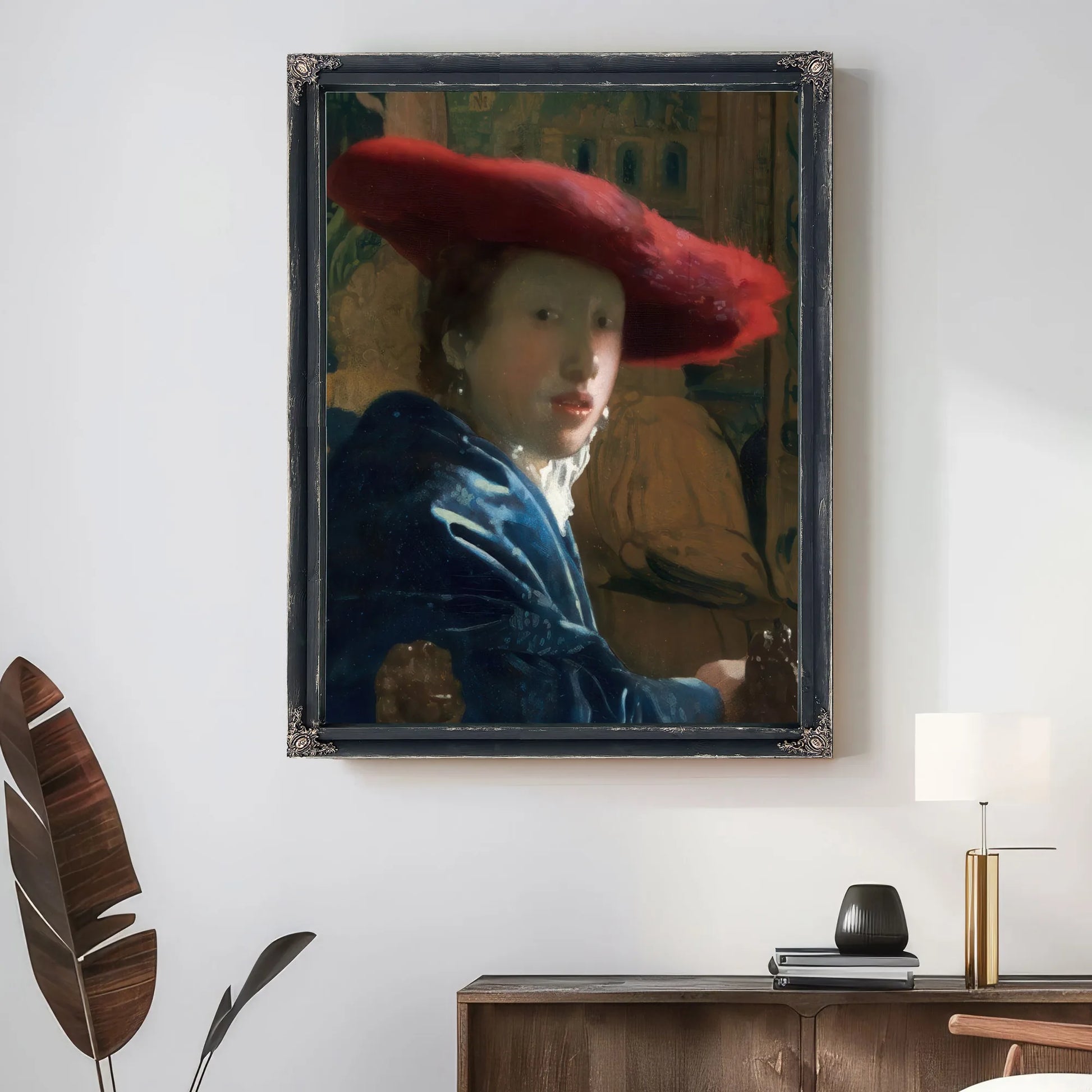 Girl With The Red Hat 1666 By Johannes Vermeer Fine Art Print