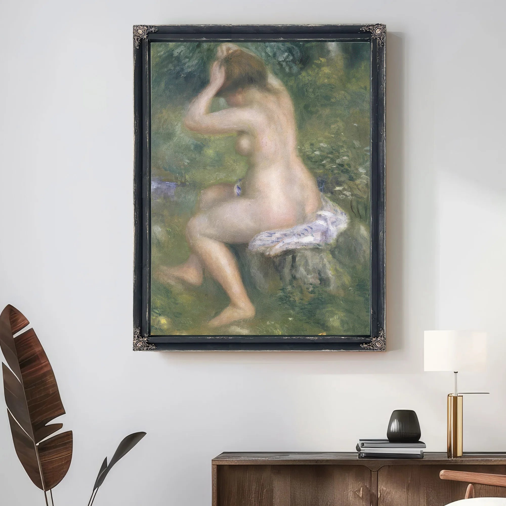 A Bather By Pierre Auguste Renoir Fine Art Print